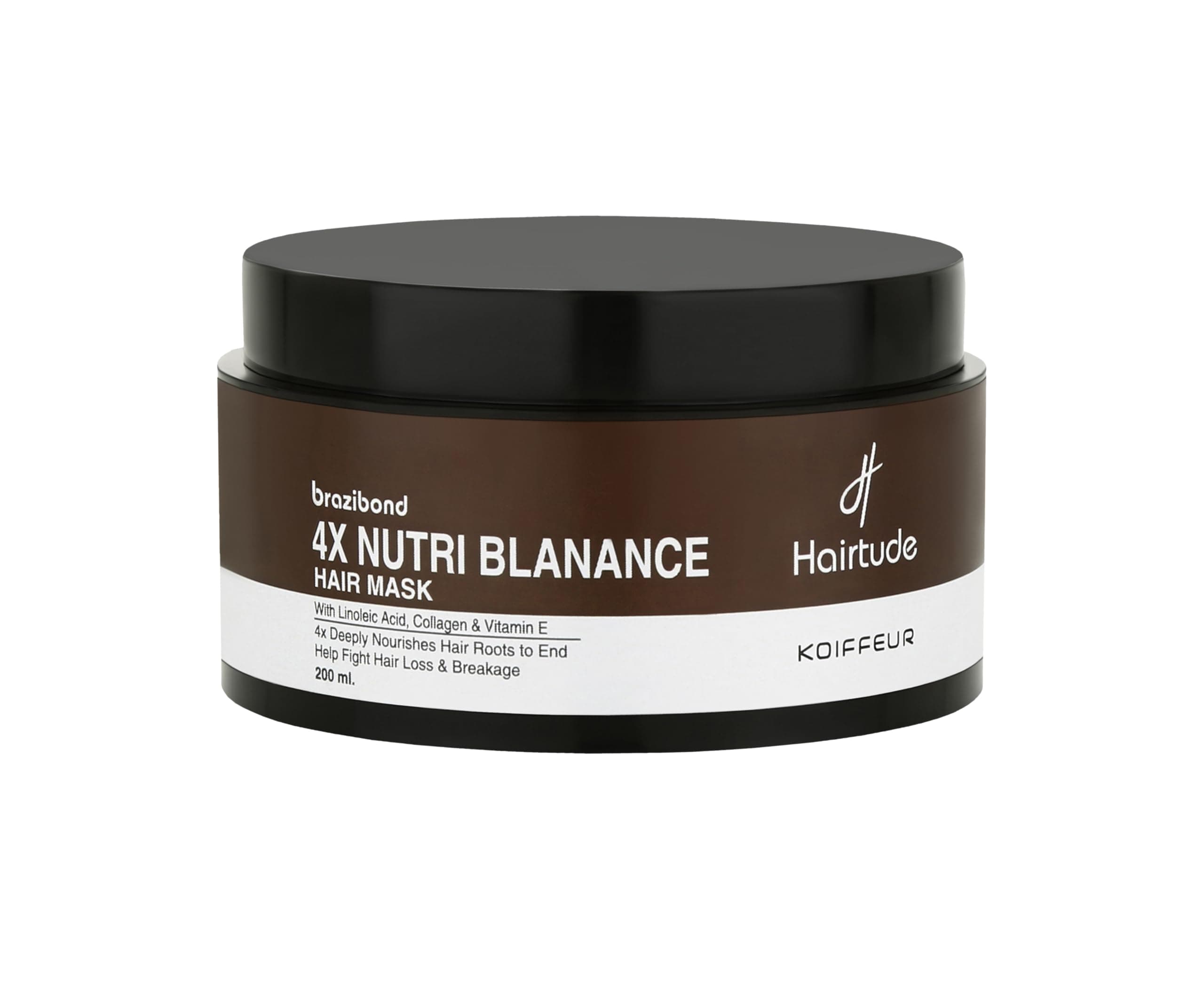 Hairtude Brazibond 4X Nutri Balance Anti-Hairfall Mask 200ml For Hair Loss & Hair Breakage (SULPHATE FREE)