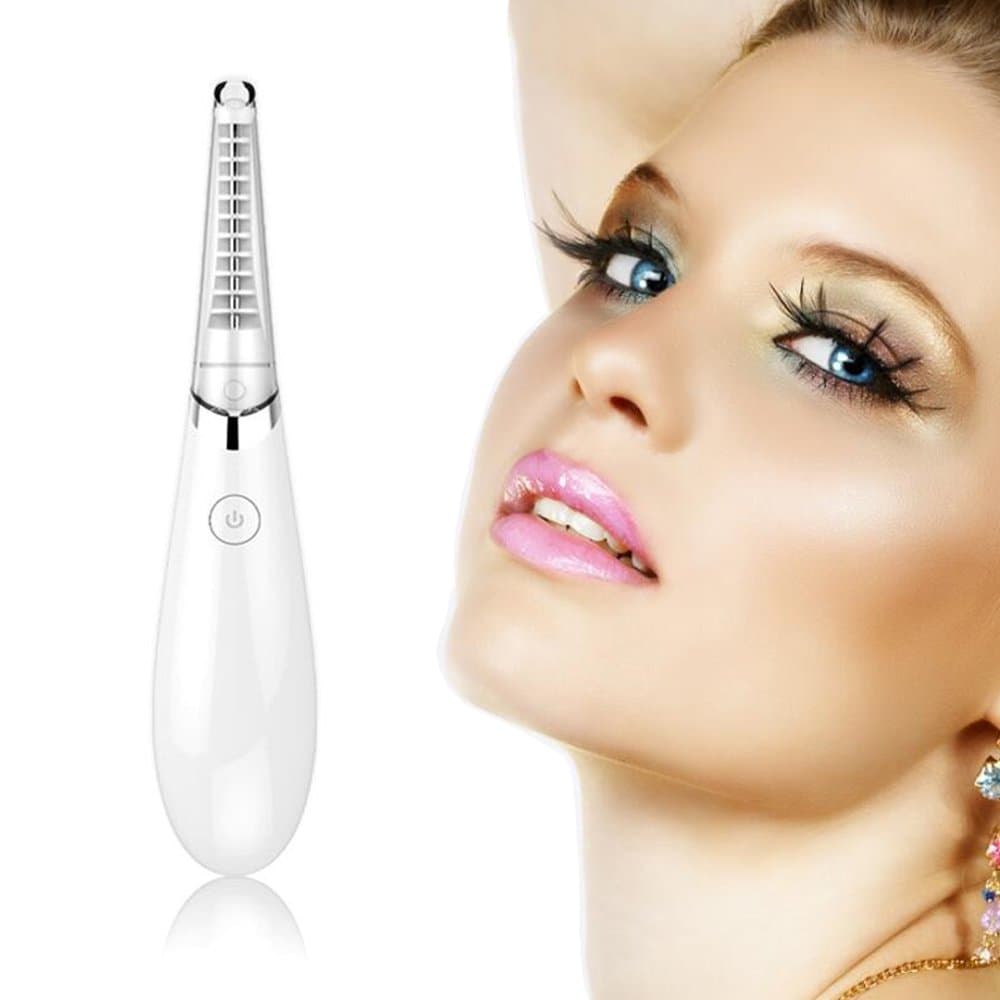 Electric Eyelash Curler Heated Rechargeable 180, Long Lasting USB Double Temperature Adjusting Portable Travel Eyelash Curler for All Eyes