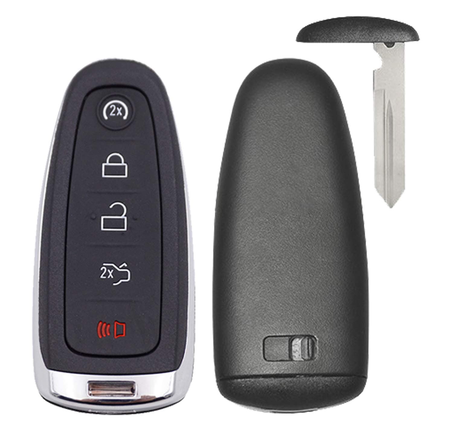 for Ford Smart Key Fob Shell Case Fit for Ford Edge Escape Explorer Focus Flex Taurus Fusion Lincoln MKS MKT MKX Replacement Keyless Entry Remote Blank Key Cover