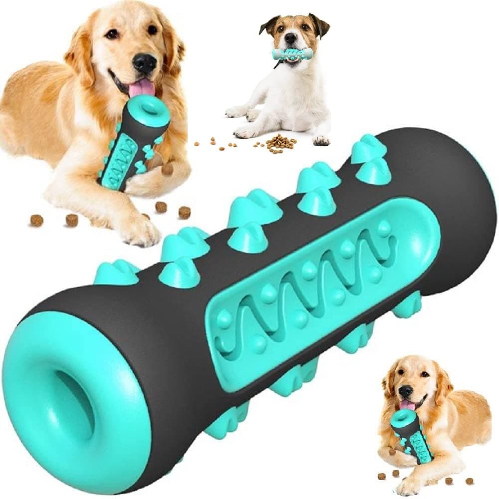 KELLERSON Dog Chew Toys- Dog Toys for Aggressive Chews-Reduces Destructive Behaviour-Maintains Dog’s Teeth–Made from Nylon & Non-Toxic Rubber– Interactive Dog Toy (Blue Yellow) (Aqua Black)