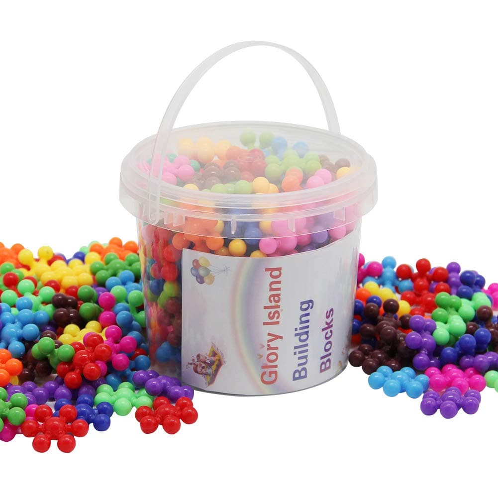 Plum Building Blocks STEM Toys Kids Educational Toys Building Discs Sets Interlocking Solid Plastic for Preschool Kids Boys and Girls - Safe Material 120 Pieces with Storage Box