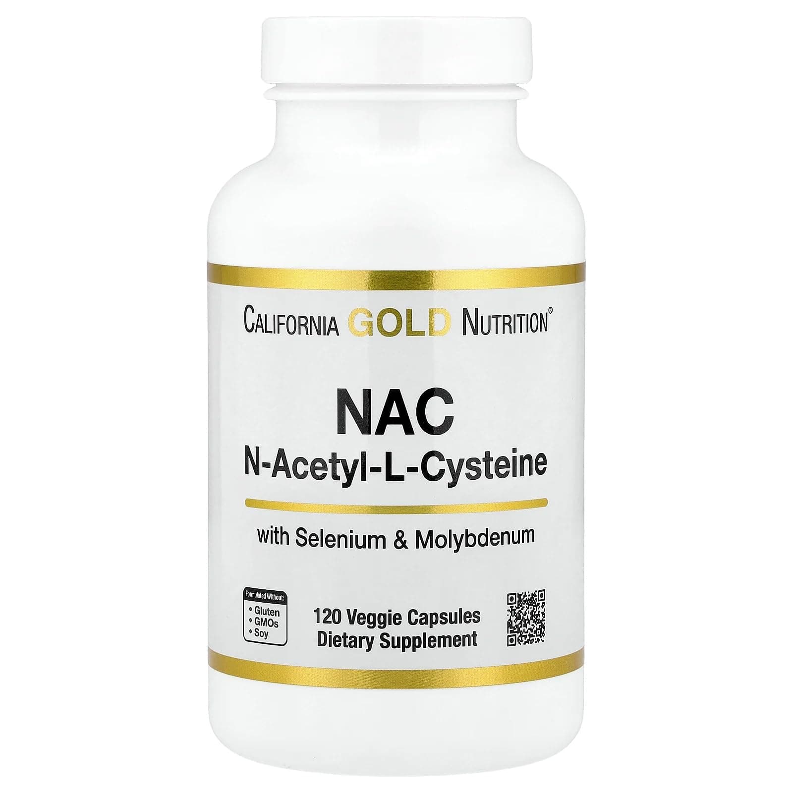 California Gold Nutrition, N-Acetyl-L-Cysteine with Molybdenum and Selenium, 120 Veggie Capsules