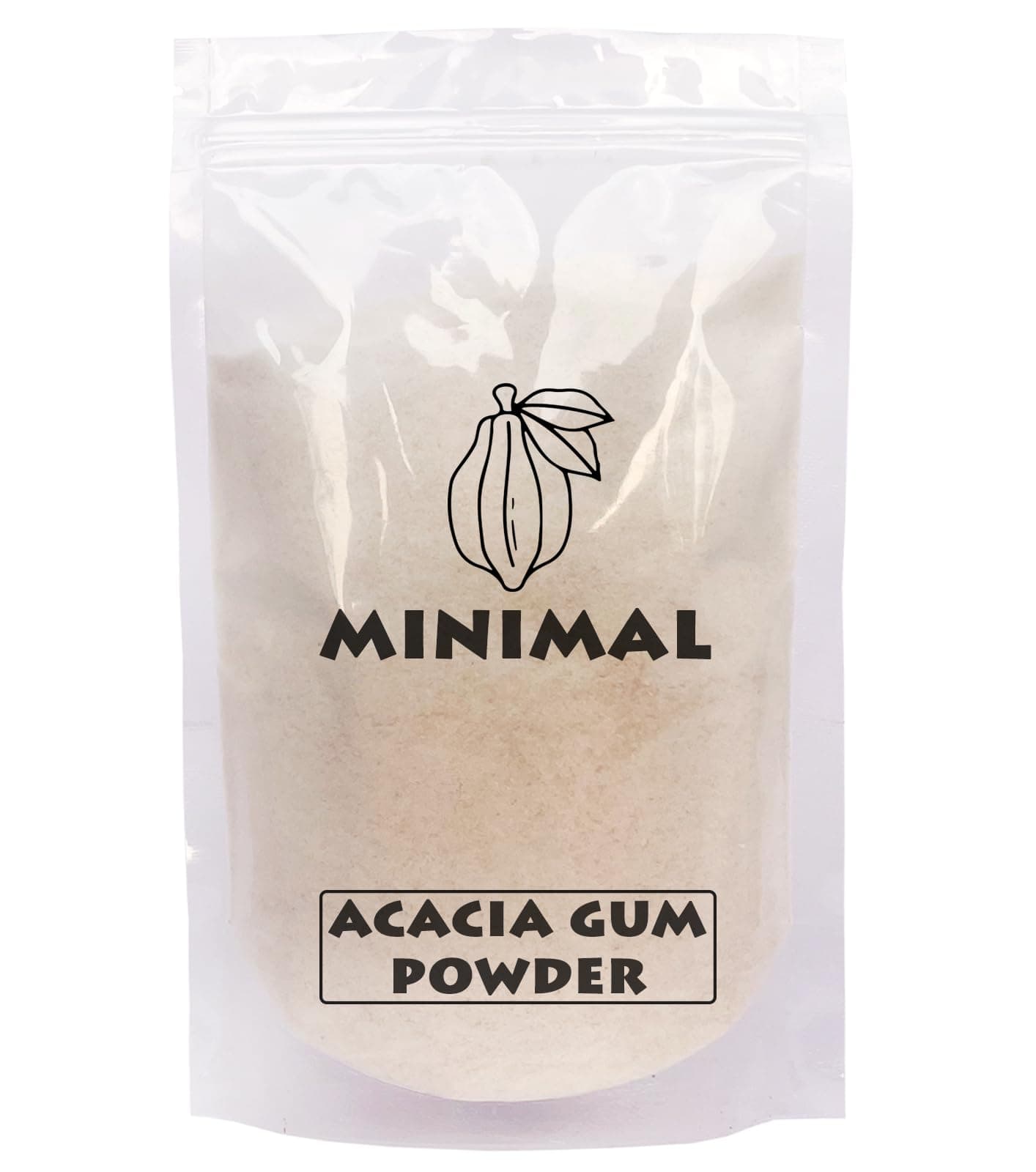 Minimal Acacia Gum Powder,400g | 100% Natural & Soluble Dietary Fiber | Food Grade, Vegan, and Gluten-Free | Ideal for Baking, Thickening, and Gut Health | Rich Prebiotic Fiber