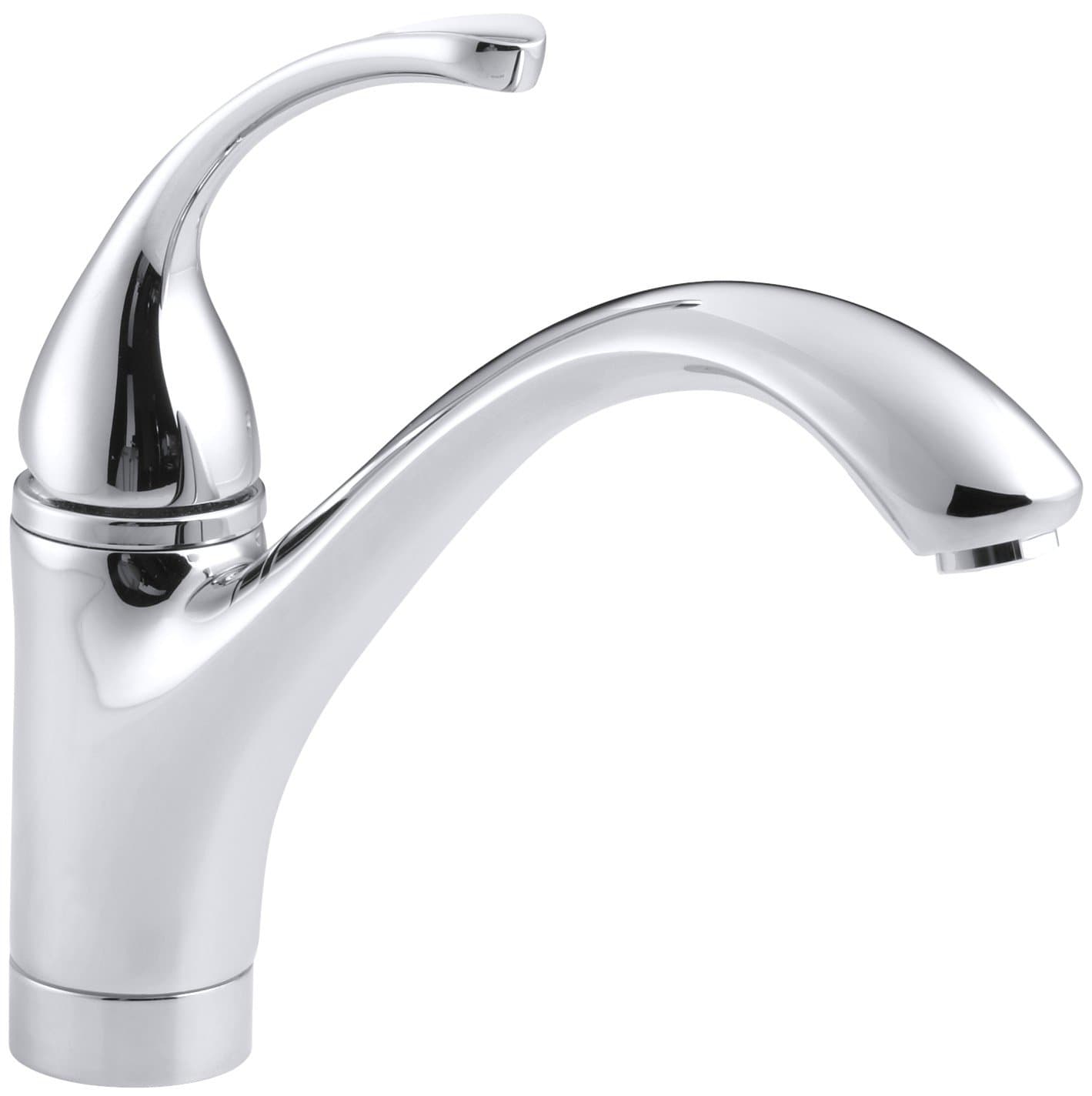 KOHLER 10415-CP Forté(R) Single-Hole Sink 9-1/16" spout Kitchen Faucet, Polished Chrome