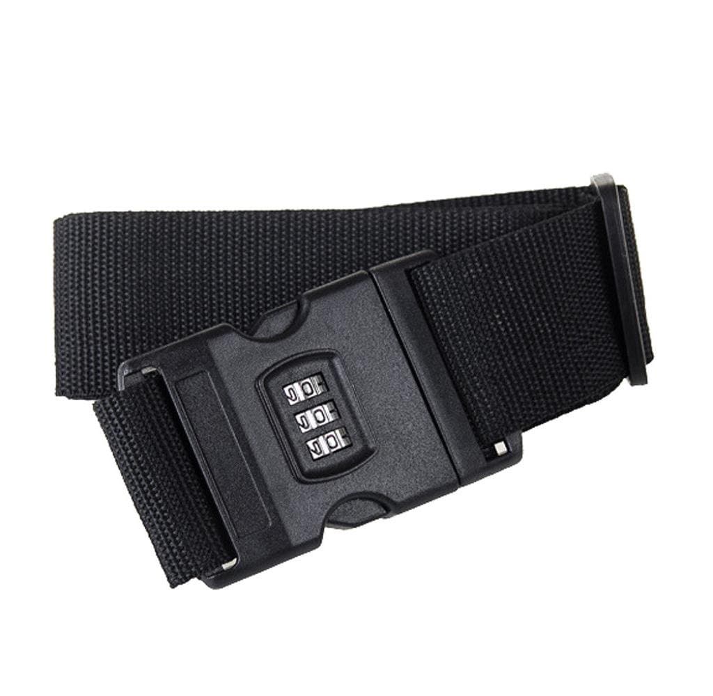 XXYsm Luggage Strap Suitcase Belts Adjustable Combination Travel Accessories (Black)