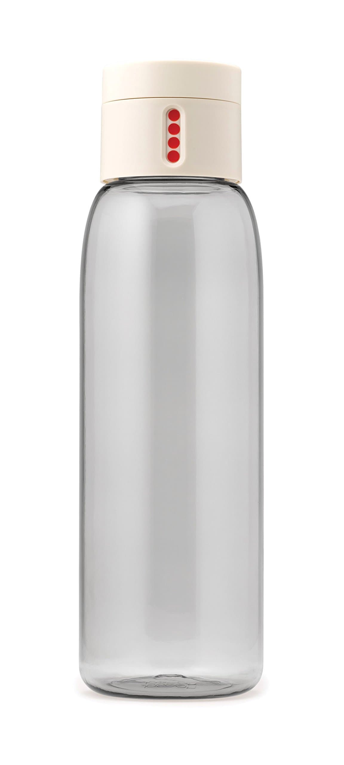 Joseph Joseph Dot Hydration Tracking Water Bottle, White, 600 ml
