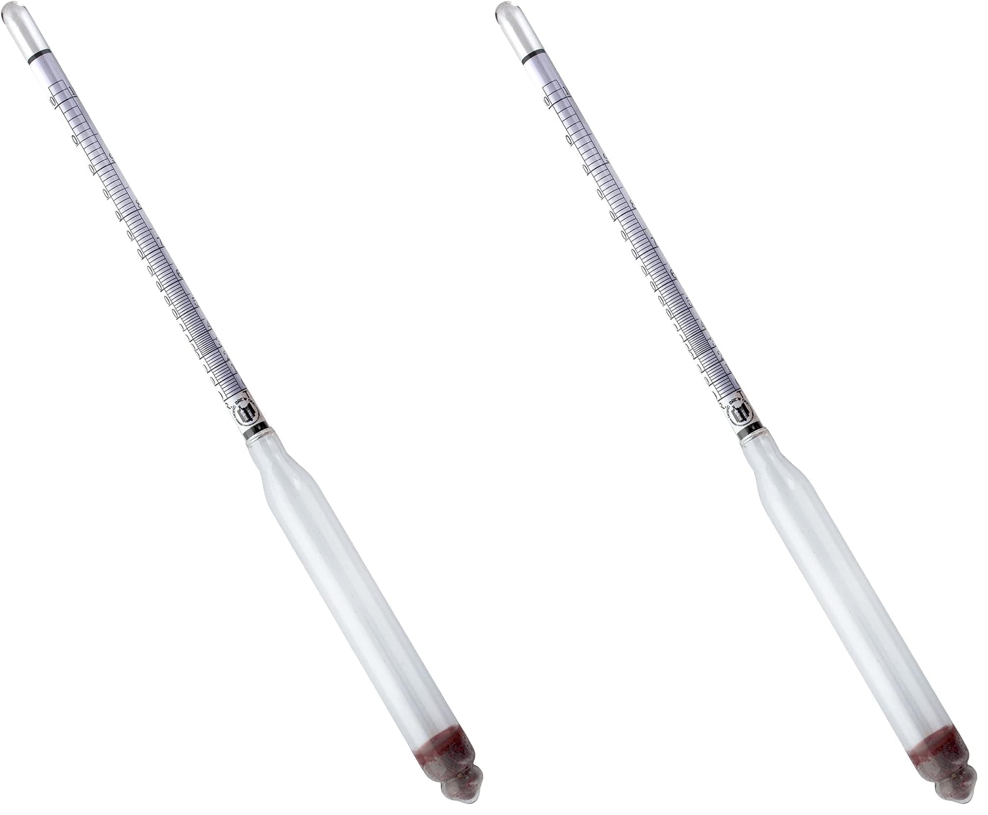 FastRack Name Hydrometer Alcohol 0-200 Proof and Tralle Hydrometer, Alcohol Proof Tester for Liquor, Distilling Moonshine - Alcohol Hydrometer for Proofing Distilled (Pack of 2)