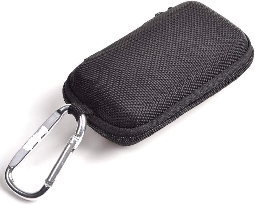 Case Star Rectangle-Shaped Hard EVA Case with Climbing Carabiner, Mesh Pocket, Zipper Enclosure and Durable Exterior - Black