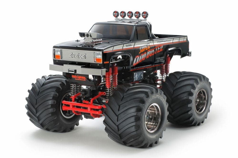 TAMIYA 300047432 1:10 Super Cloud Buster Black Edition, Remote Control Car, RC Vehicle, Model Building, Kit for Assembly, Hobby, Crafts