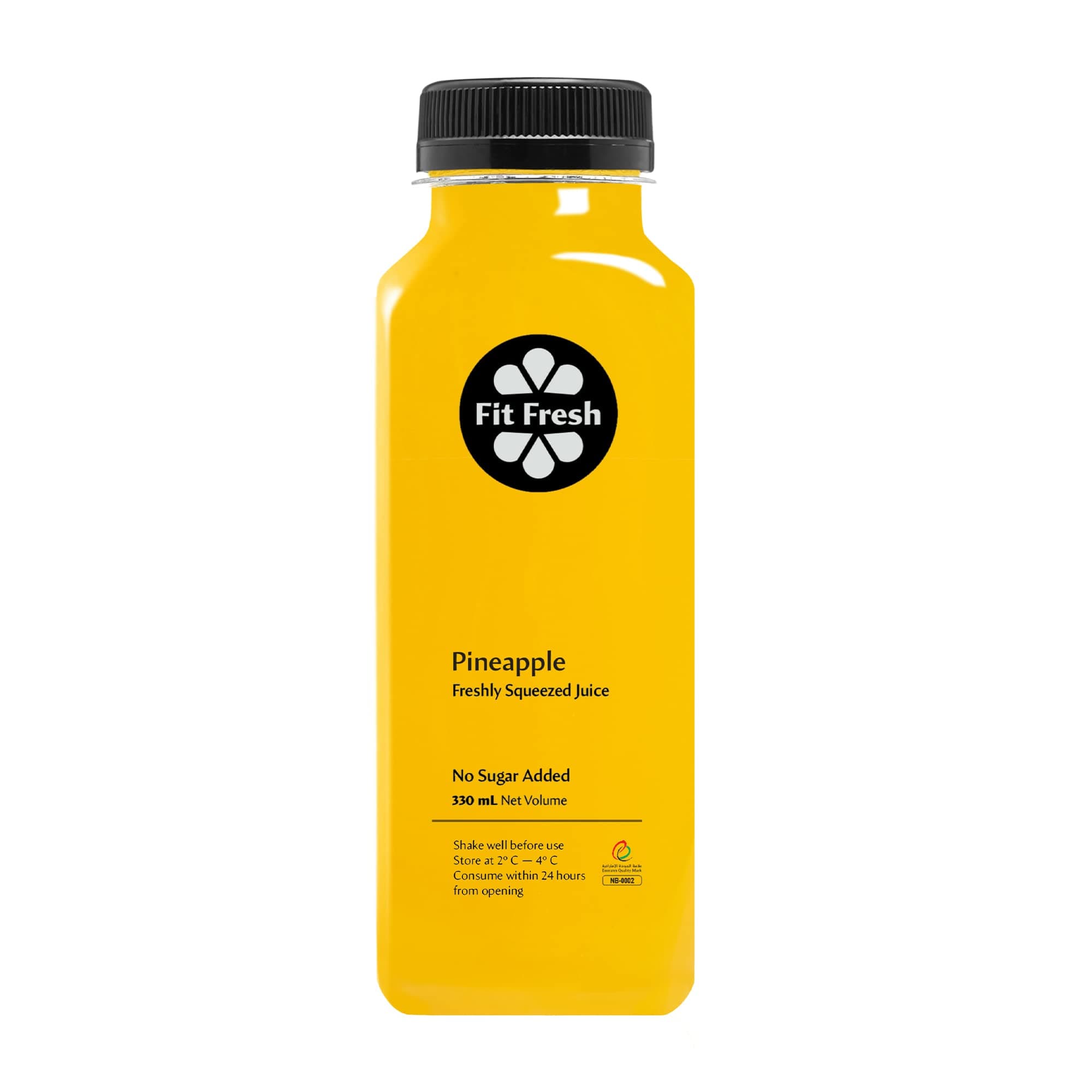 Pineapple Juice 330 ml (Cold-pressed Fresh Juice, Freshly-squeezed Daily, No Preservatives, No Additives, No Sugar Added, No Water Added)