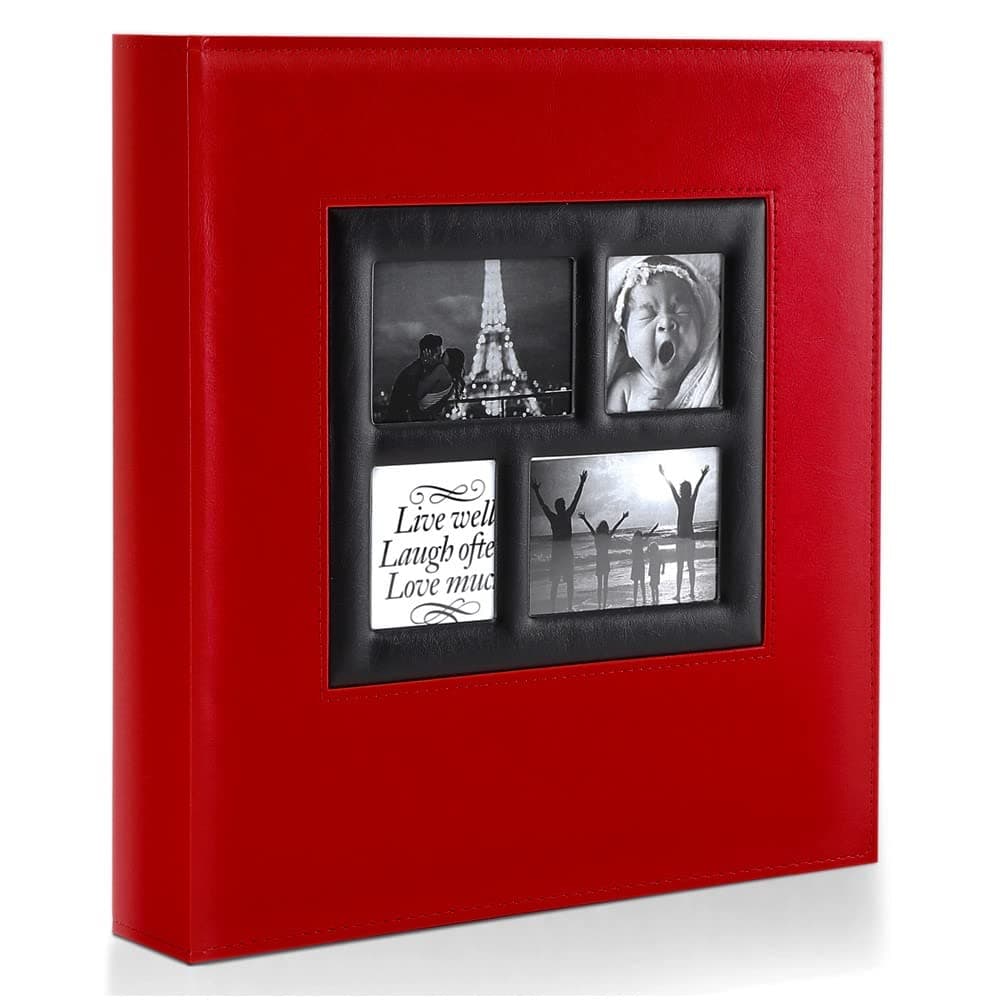 Ywlake Photo Album 4x6 1000 Pockets Photos Extra Large Capacity Family Wedding Picture Albums Holds 1000 Horizontal and Vertical Photos Red