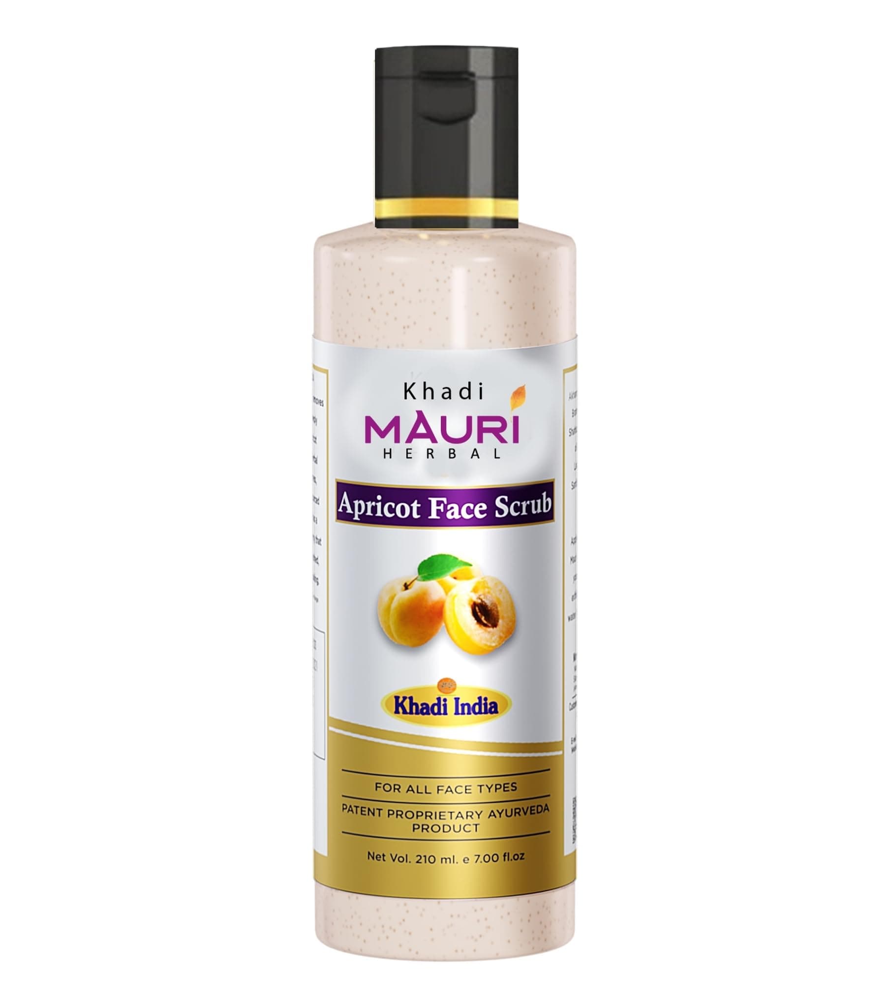 Khadi Mauri Herbal Apricot Face Scrub Dead Skin Remover & Revitalises Health, 210 ml