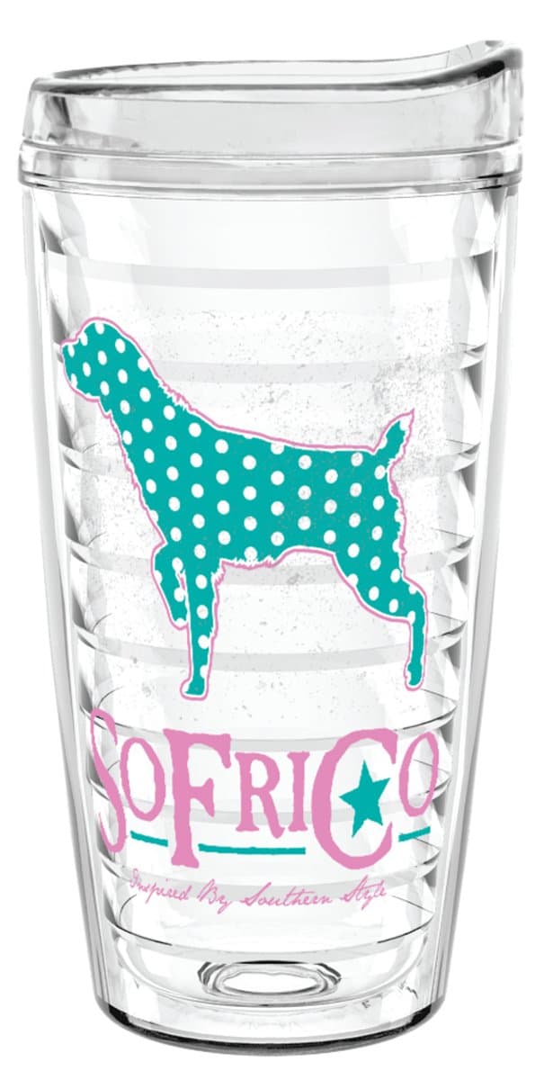 Southern Fried Cotton Polka Pointer Tumbler 16 oz