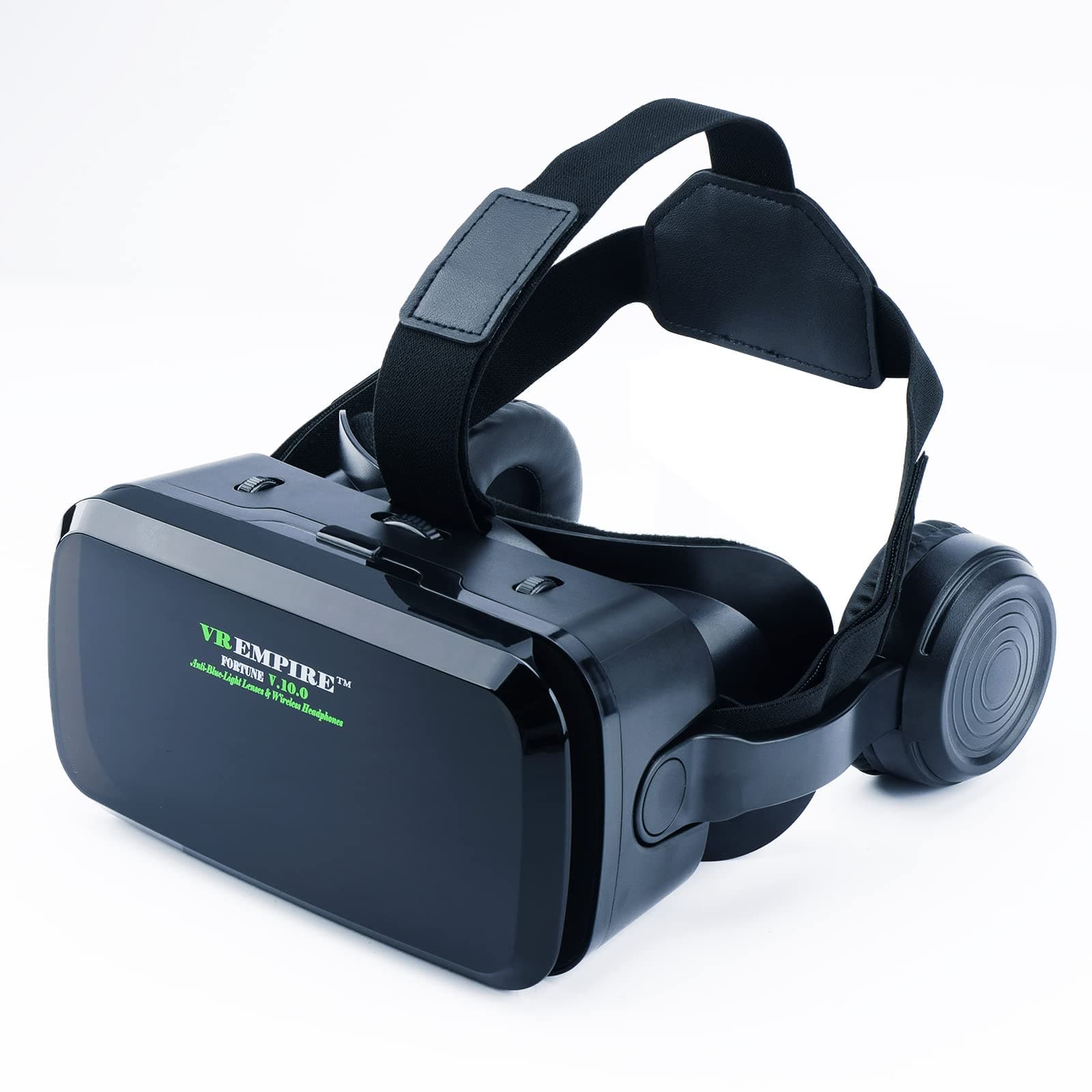 VR Headset Virtual Reality Headset 3D Glasses with 120°FOV, Anti-Blue-Light Lenses, Stereo Headset, for All Smartphones with Length Below 6.3 inch Such as iPhone & Samsung HTC HP LG etc.
