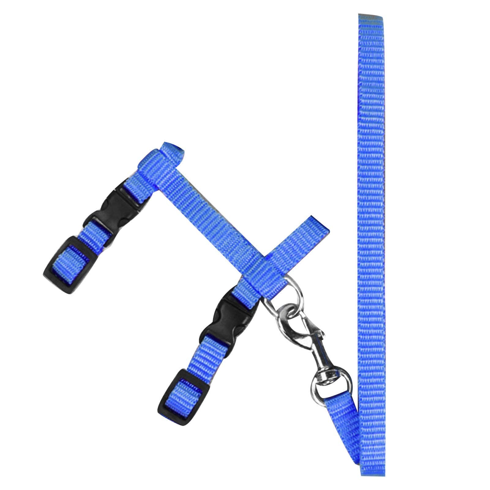 Adjustable Chest Strap Cat Kitten Traction Rope Walking Harness Escape-Proof Leash Pet Supply - Blue
