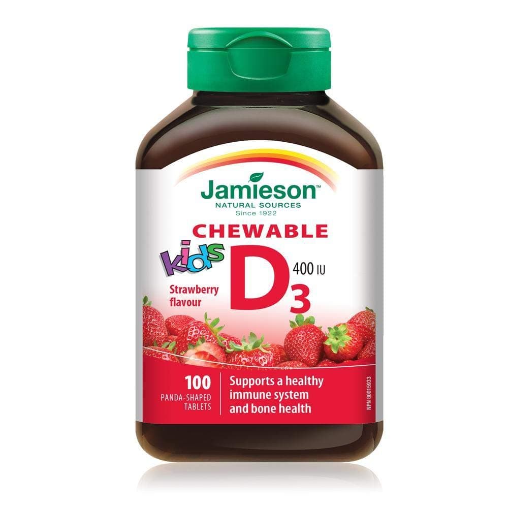 Chewable Vitamin D for Kids - Strawberry-100 tabs Brand: Jamieson Laboratories