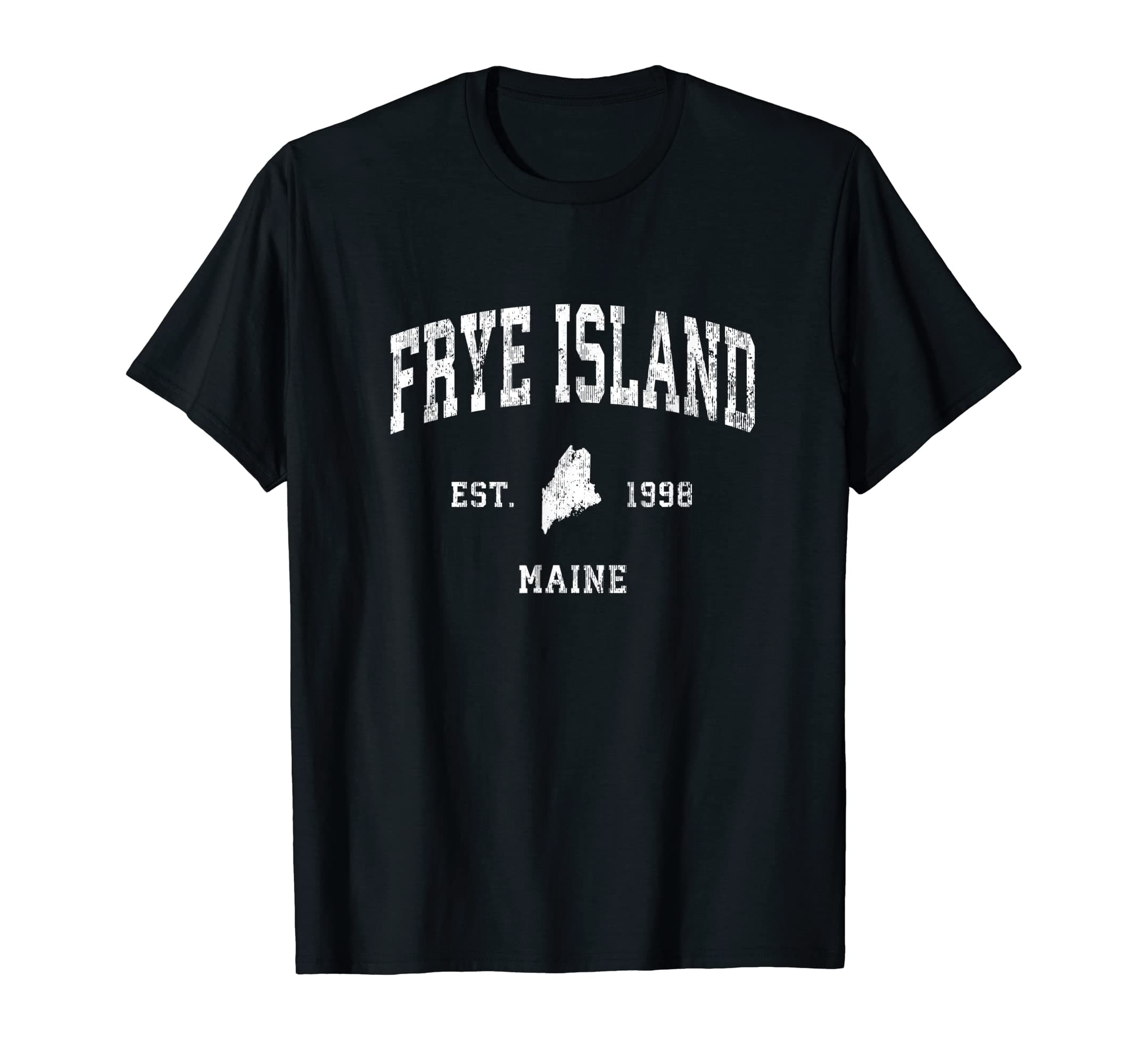 Frye Island ME Retro T-Shirts & GiftsFrye Island Maine ME Vintage Athletic Sports Design T-Shirt