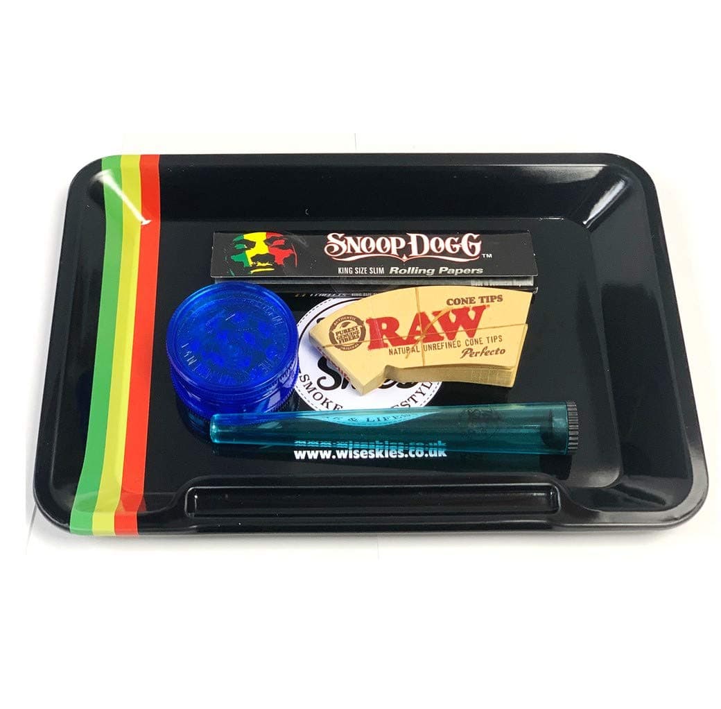 Wise Skies Rolling Gift Tray Cone Tips Smoking Set Paper UK