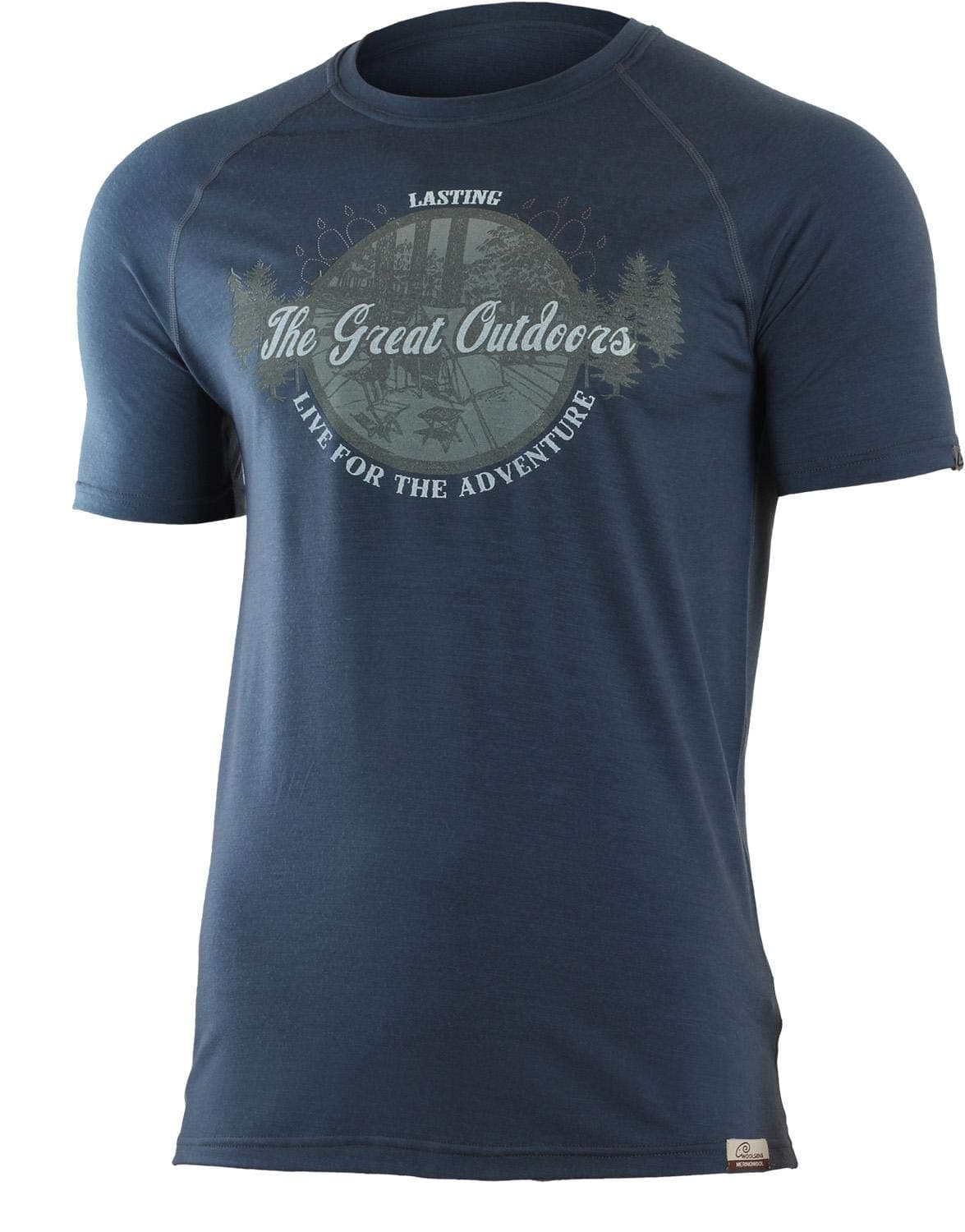 Lasting Men's 160g Light Merino Wool Lucas Printed T-Shirt