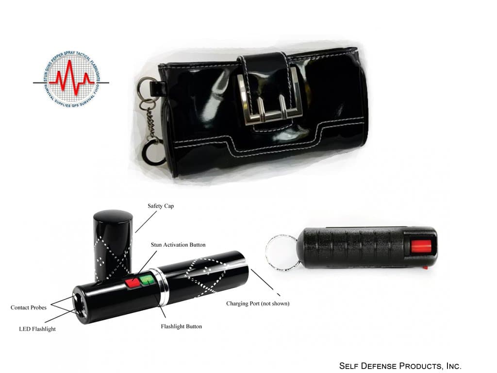 Womens Purse Wallet Self Defense Package