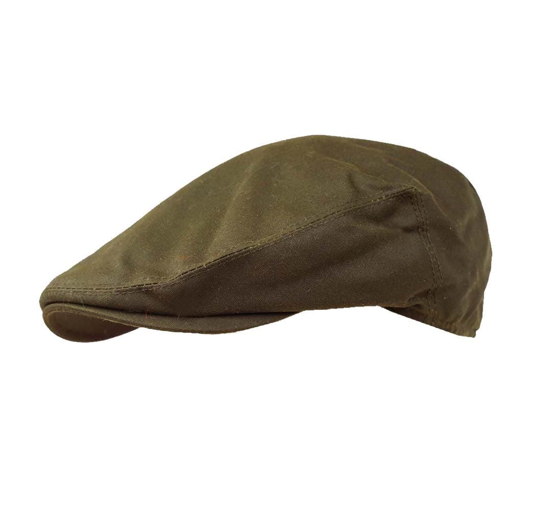 Failsworth Hats Wax Flat Cap Earland Brothers - Olive Green Wax (60cm - 7 3/8 UK - 7 1/2 US)