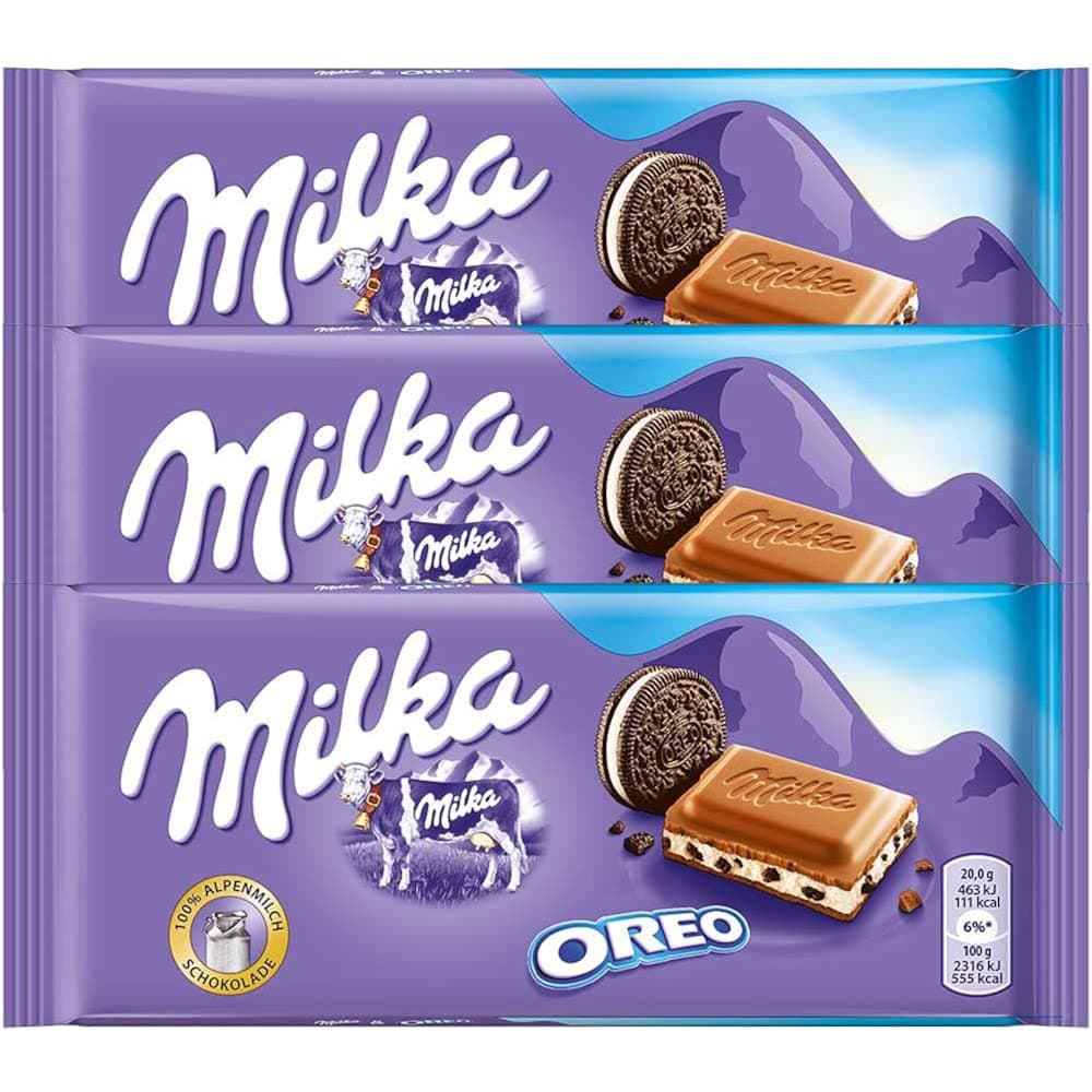 Oreo Milk Chocolate Bar Pouch, 3 X 100 G - 300 Gm