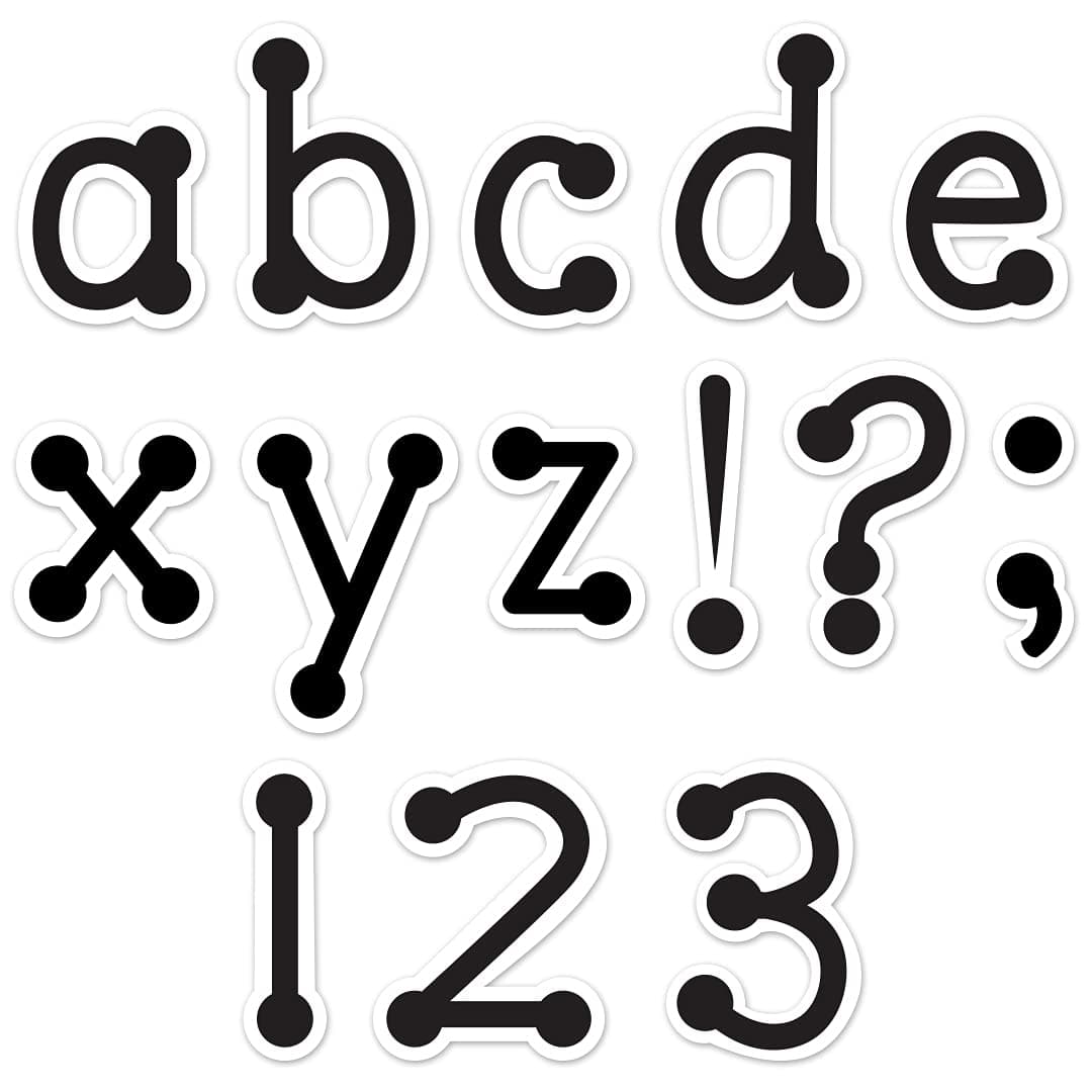 Creative Teaching Press Black Dot-to-Dot Lowercase Punch-Out Letters for Classroom – Essential Homeschool Supplies – Top Back to School Supplies (1886)