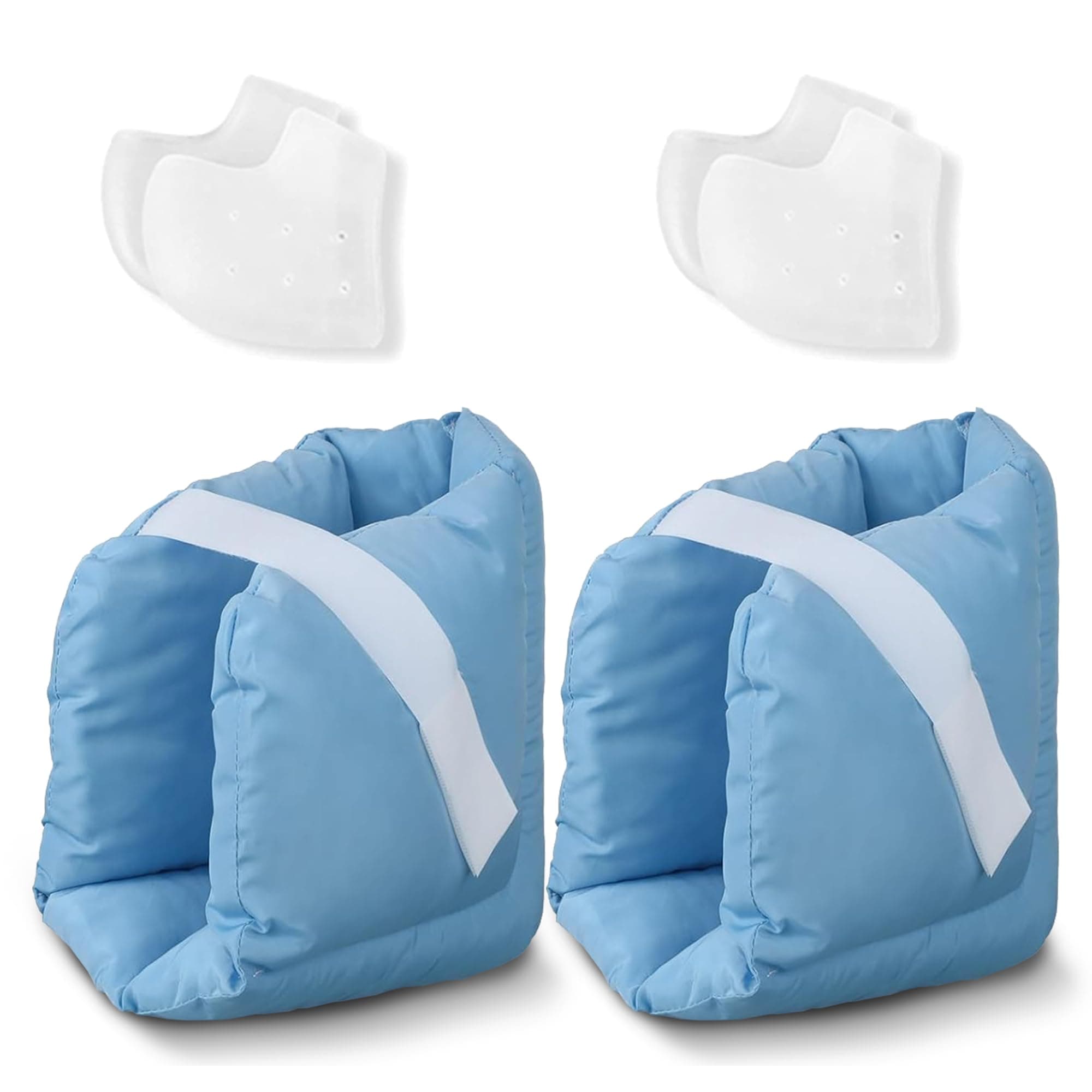 Heel protectors for pressure sores and Heel protectors( 1 Pair ),Bedsores for Healing Therapy of Heel Pressure and Deep Tissue Injury,Heel Cushions for Heel Pain Relief,Heel,Adjustable in Size, Blue