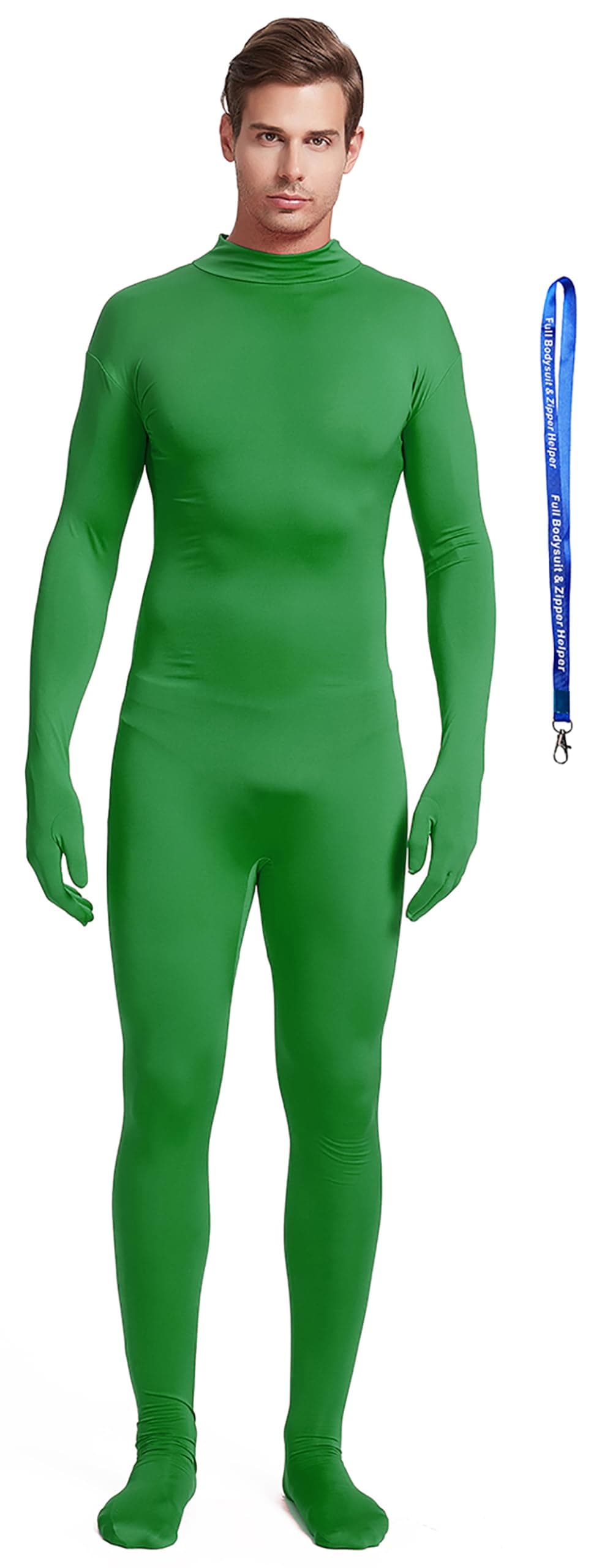 Full Bodysuit Include Zipper Helper Unisex Adult Costume Without Hood Spandex Stretch Zentai Unitard Body Suit