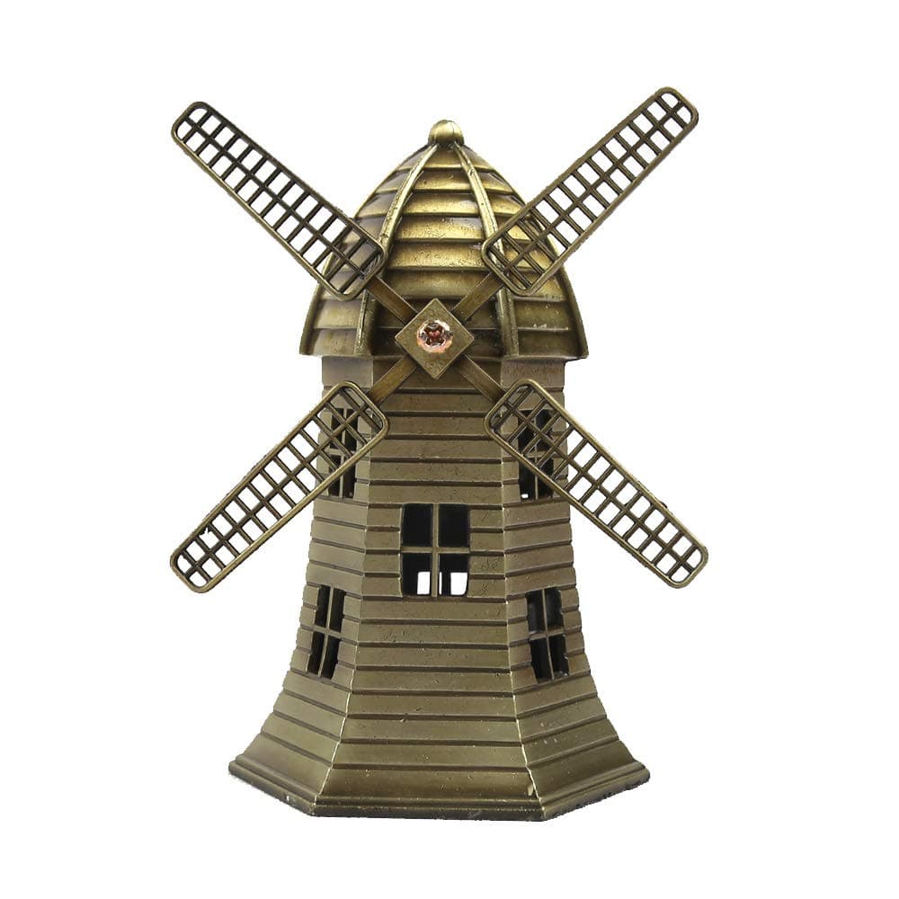 DAISYLIFE™ Classic Metal Windmill Miniature Model | Smart Home Decor Figurines | Small Tabletop Office Desc Show Pieces | Beautiful Antique Decoration Showpiece | Best Gift Idea | Kids Toys
