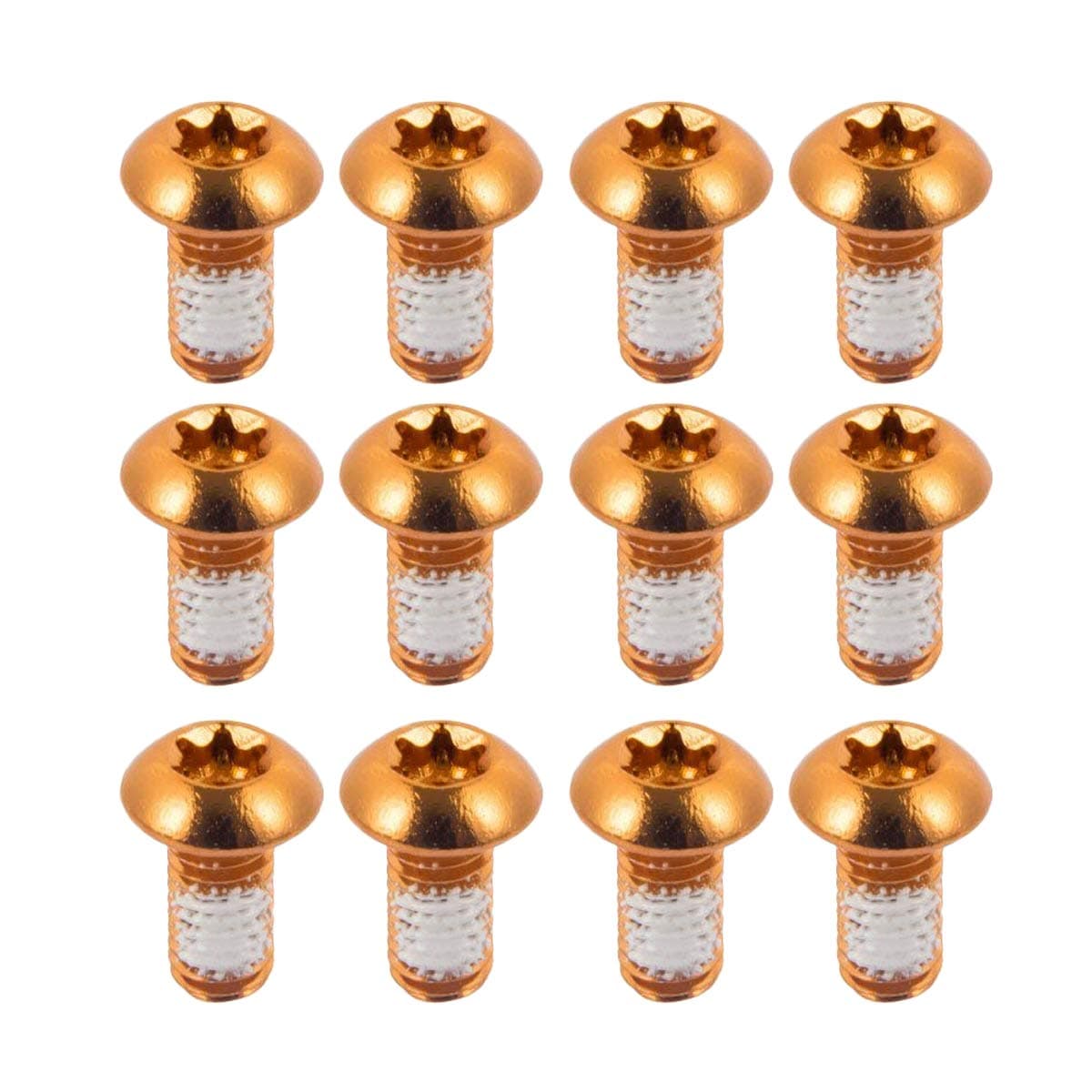 CNC 12 Pcs Bicycle Disc Brake Bolts MTB Rotor Bolts 6-Bolt M5x10mm Brake Bolts Mountain Bike,Orange