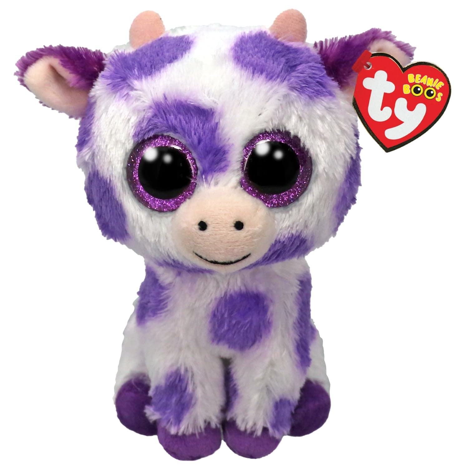 Ty Beanie Boo Ethel - Spotted Purple Cow - 6"