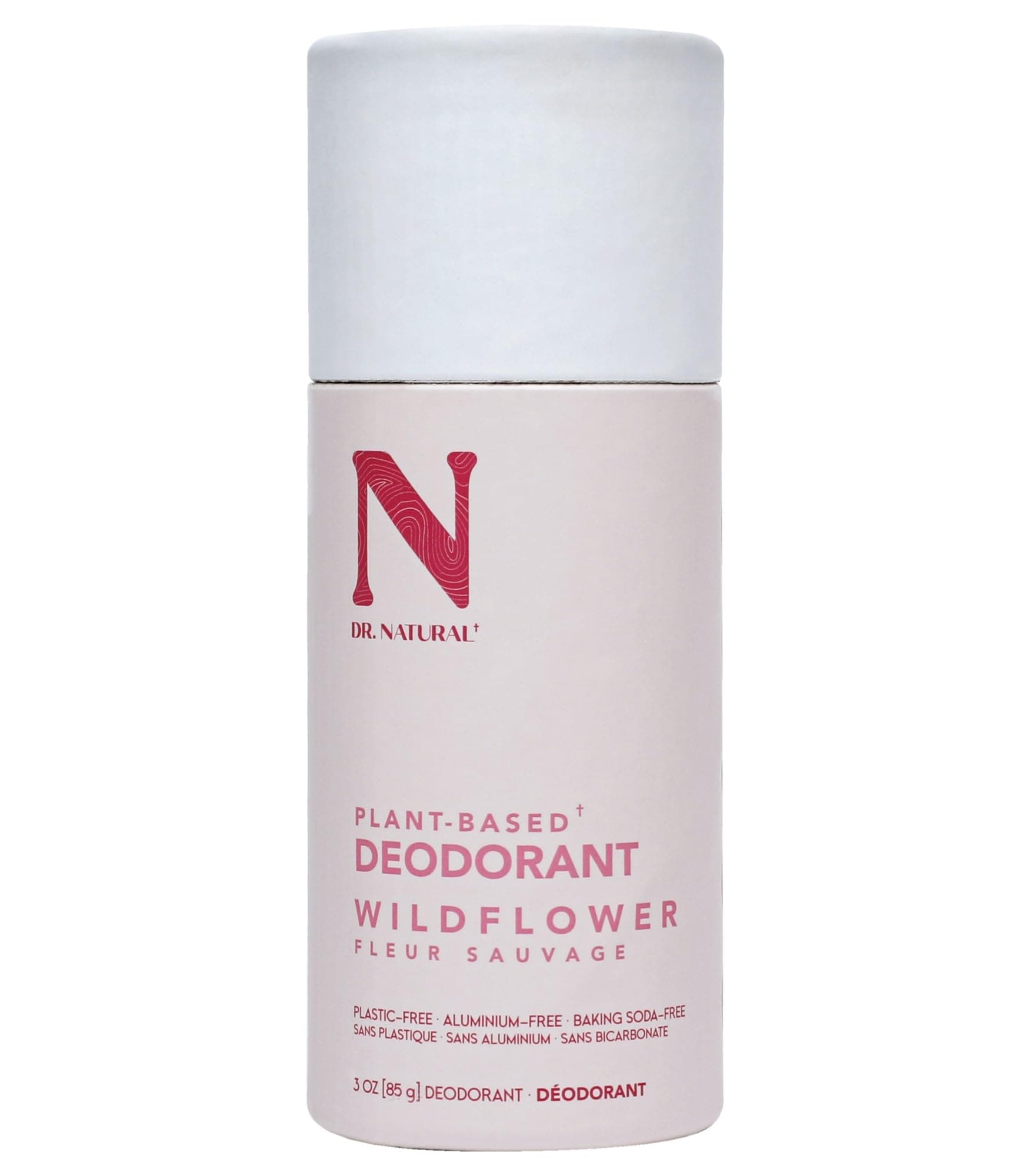 Dr. Natural Deodorant Stick - Baking Soda and Aluminum - Natural for Sensitive Skin - Lasting Freshness - Wildflower - 3 oz