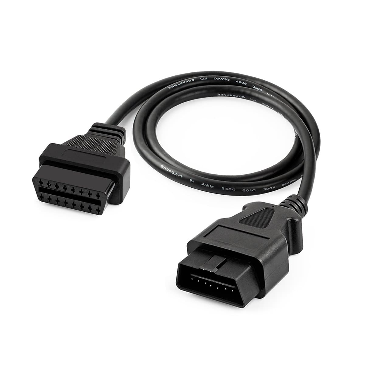 OBD2 OBD II 16Pin Male to Female Diagnostic Extension Convert Cable Adapter 1m/ 39inch