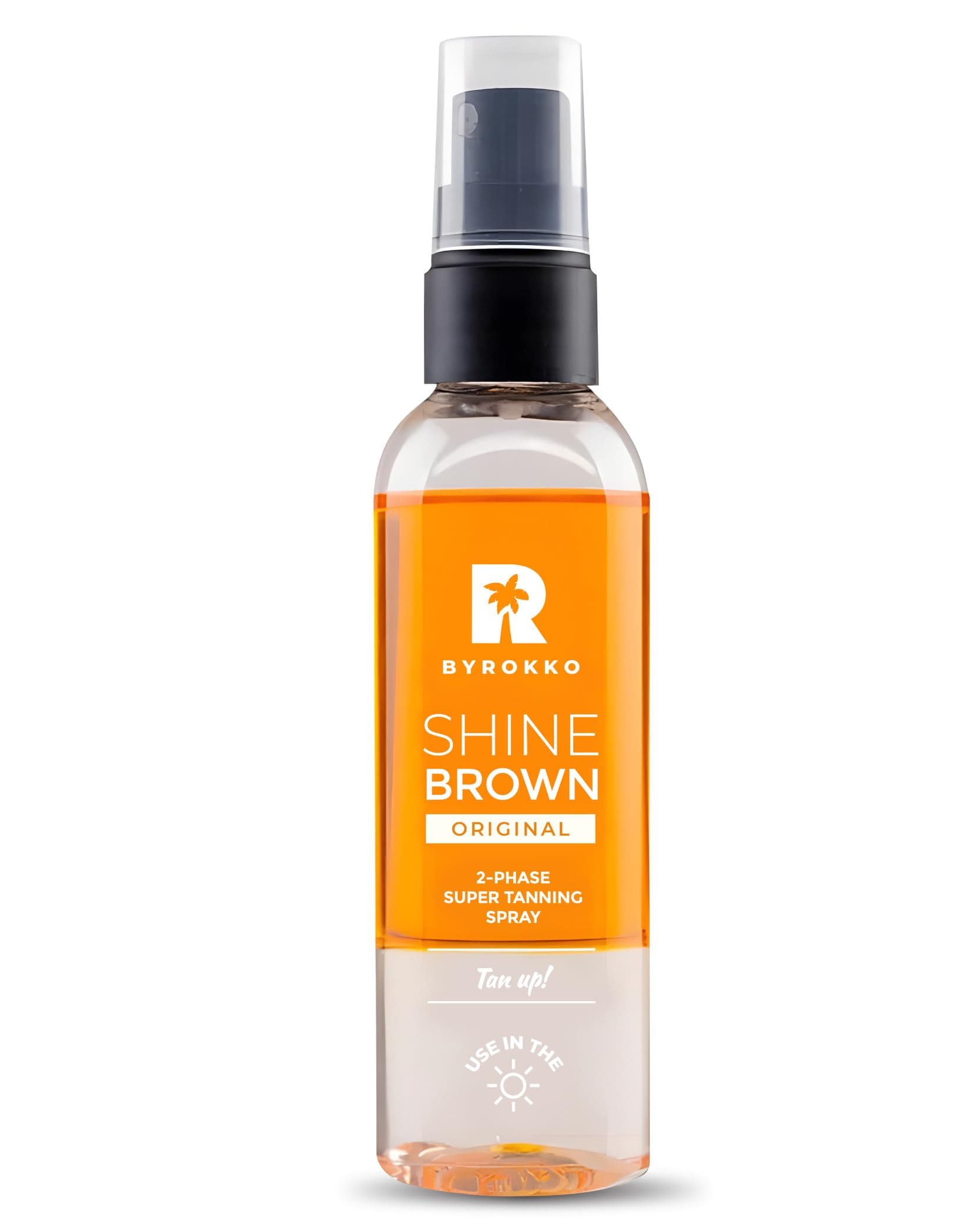 – Shine Brown Two-Phase Tanning Spray (100 ml), Deep Tan Accelerator with Natural Oils & Hyaluronic Acid, Tanning Accelerator for Sun & Sunbed, with Mango Scent