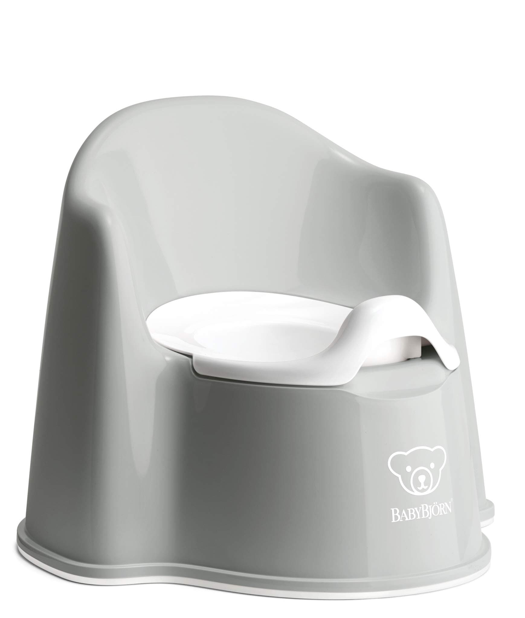 Potty Chair, Gray/White Potty Training Toilet, Easy-to-Clean, Removable Inner Potty, Non-Slip
