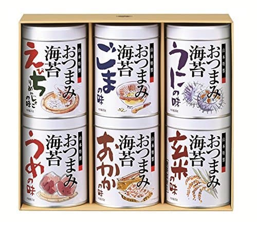 Yamamoto nori seaweed snack shop laver 6 cans assortment [sesame / plum / brown rice / Ebichirimenjako / sea urchin / bonito] Ariake Kyushu domestic seaweed laver gift gifts home [head office]