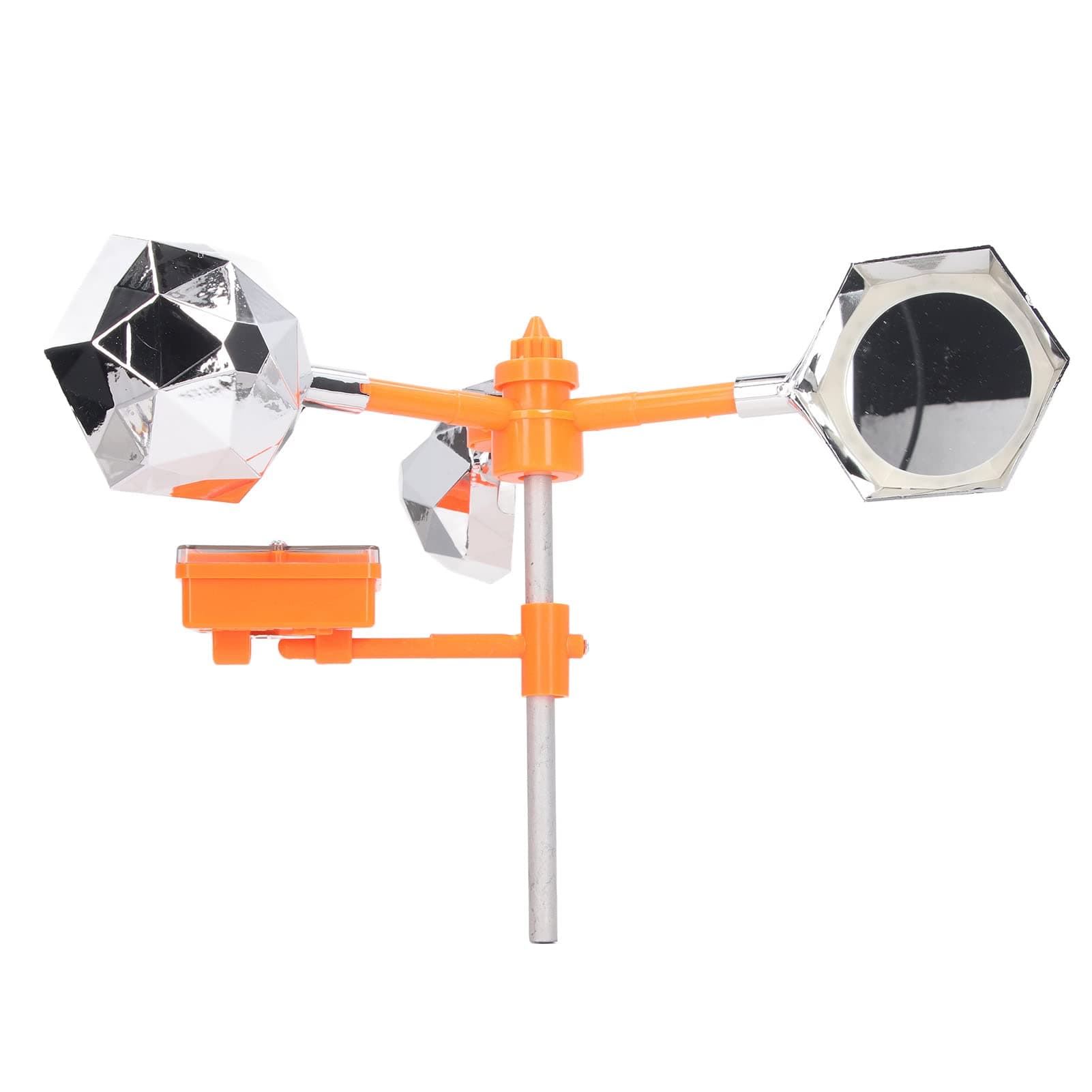 Zhed Solar Animal, Compact White Solar Sound Light Bird Deterrent 360° Rotating, Bird Flashing Light Deterrent for Farm Keep Away From Your Property Within Weeks, NO BASE