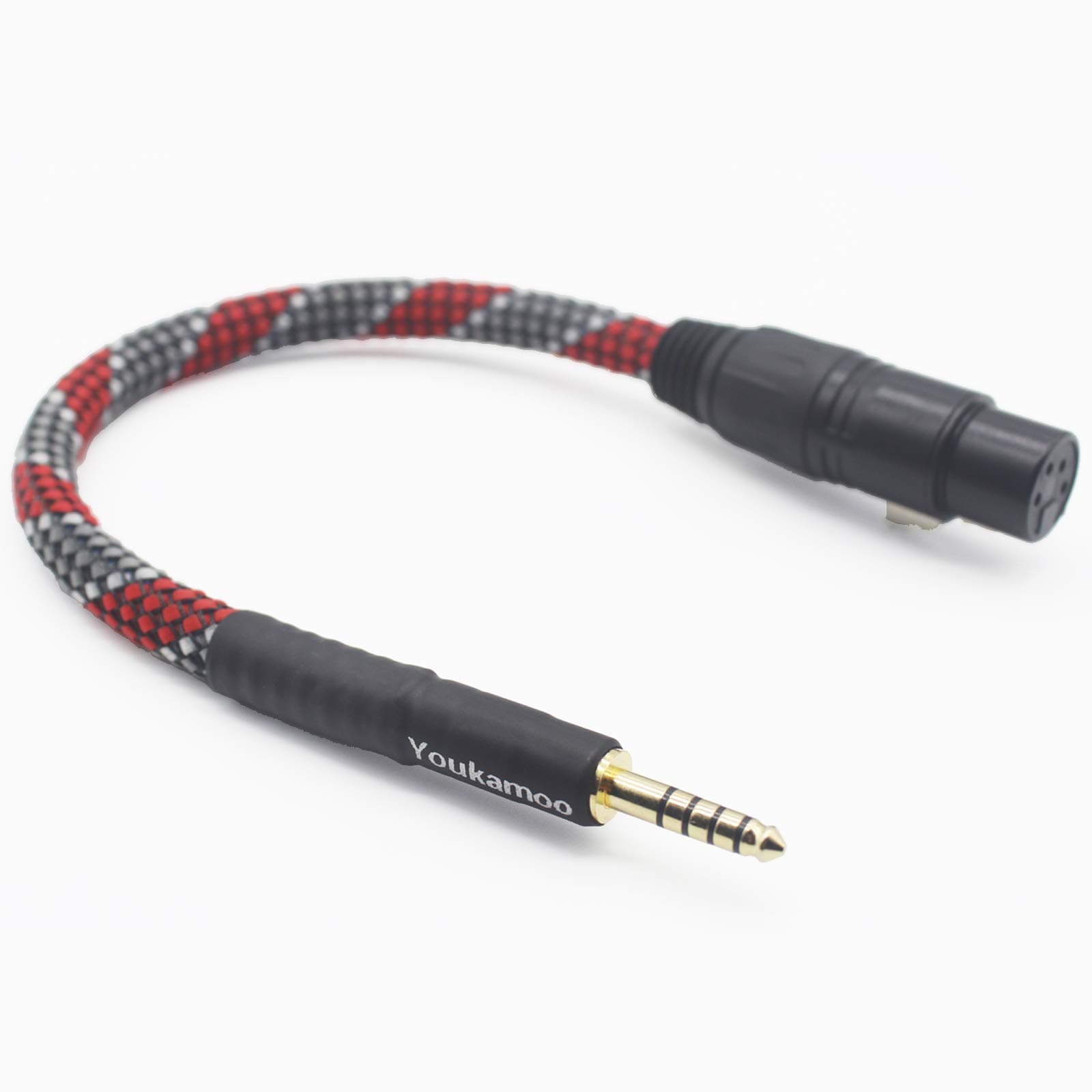 4.4mm to 4-pin XLR Female Balanced Headphone Audio Headphone Adapter Cable 20CM