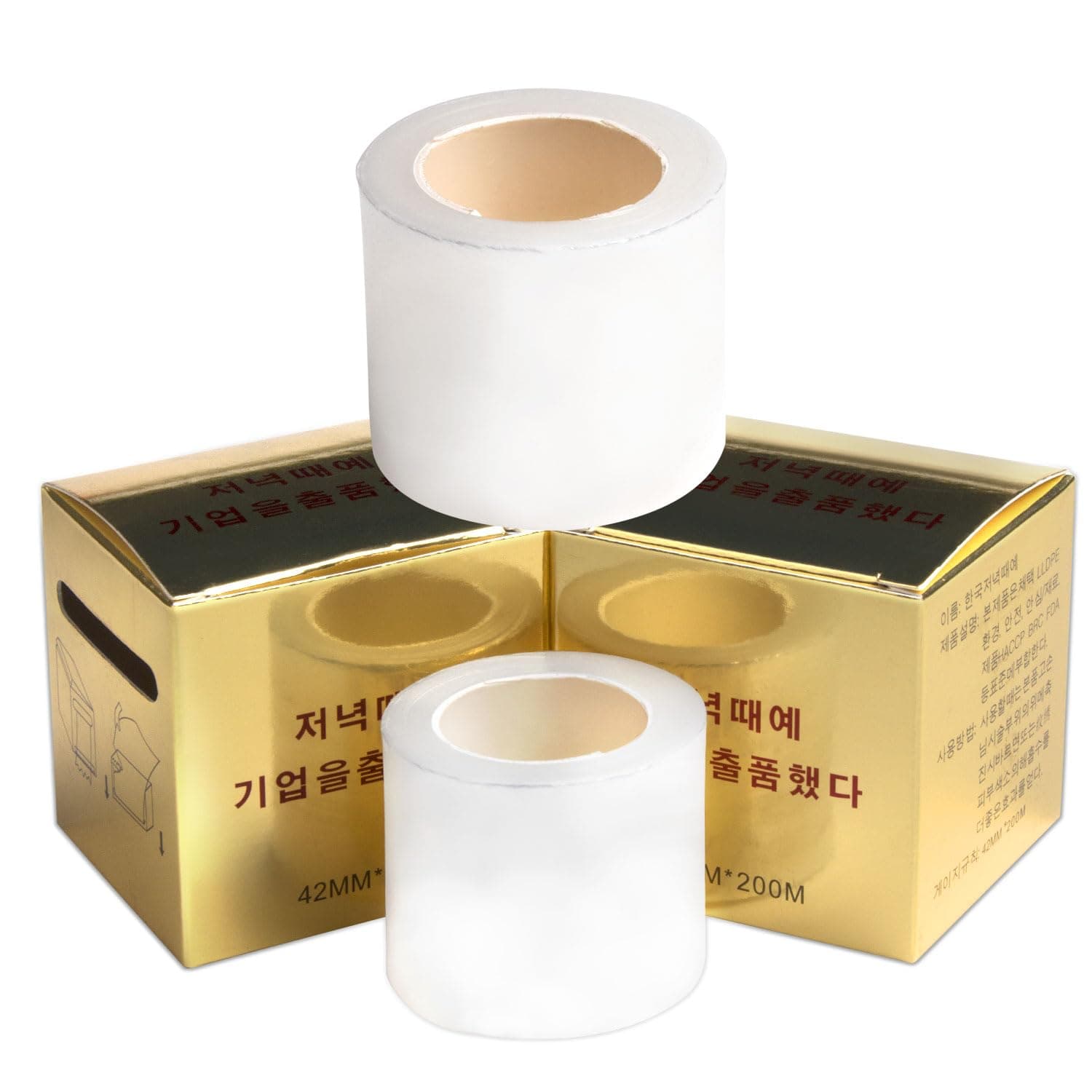 2 Packs Preservative Film Disposable Eyebrow Plastic Wrap with Microblading For Professional Eyebrow Lips Permanent Make Up Supplies Wrap Cover Tape Roll