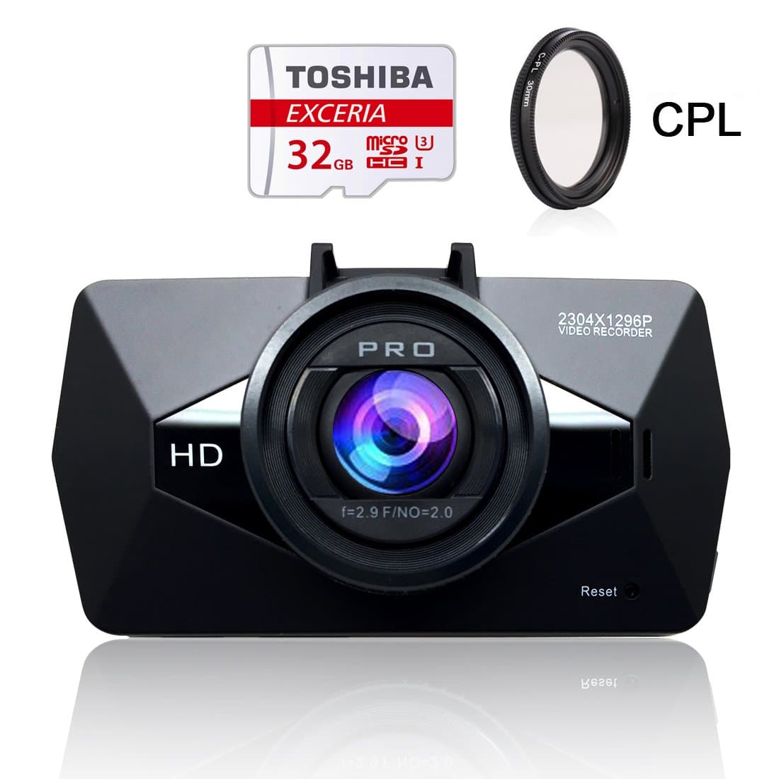 Dash Cam - SEYDI S1 2.7" LCD FHD 1296P 170 Wide Angle Car Dashboard Camera DVR Recorder Ambarella A7 LA70 with CPL 32G Card GPS G-Sensor WDR Superior Night Vision WDR Loop Recording