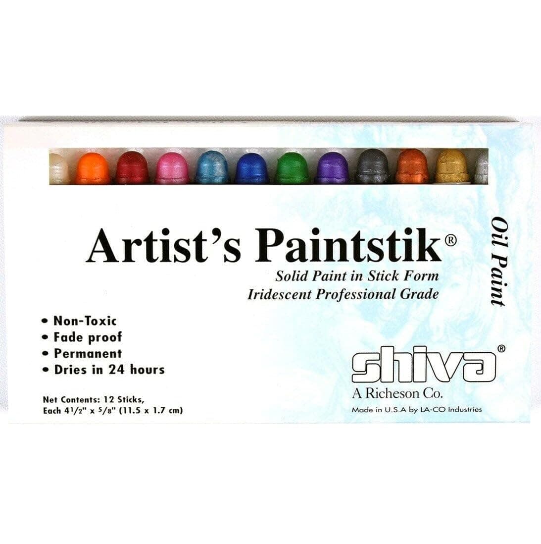 Jack RichesonShiva Oil Paint Stick, Iridescent Colors, Set of 12