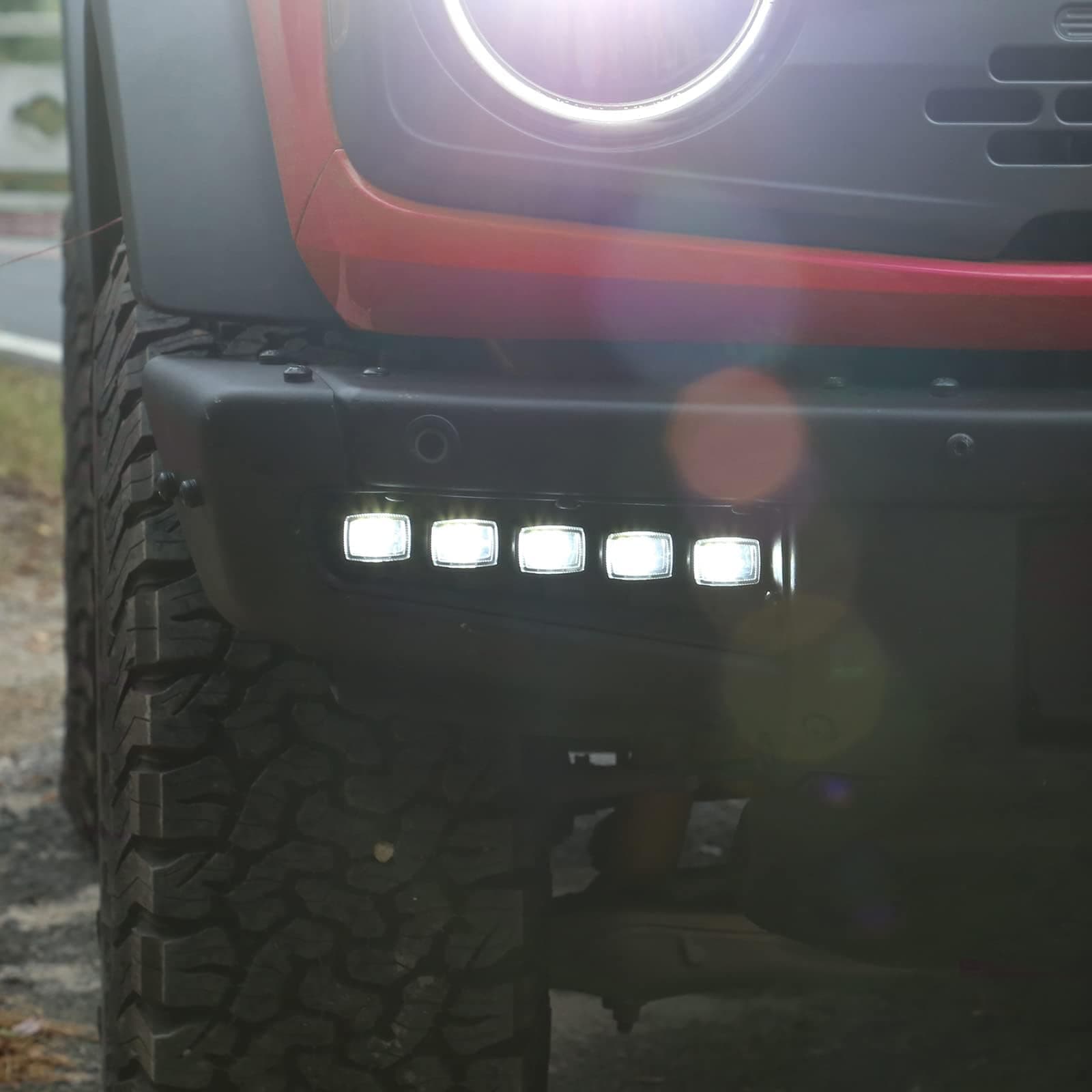 Mabett Fog Lights Assemblies Compatible with Ford Bronco 2021-2026 2/4-Door, Daytime Running Lights for Bronco Accessories,Upgraded Fog Light Assembly