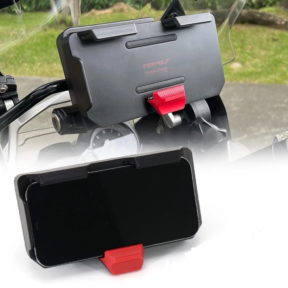 for BMW R1300GS R1200GS R1250GS ADV F900R F900XR S1000XR F700GS F750GS F800GS F850GS ADV CRF1000L New Motorcycle GPS Phone Holder Wireless Fast Charging Navigation Bracket Stand Twin USB end