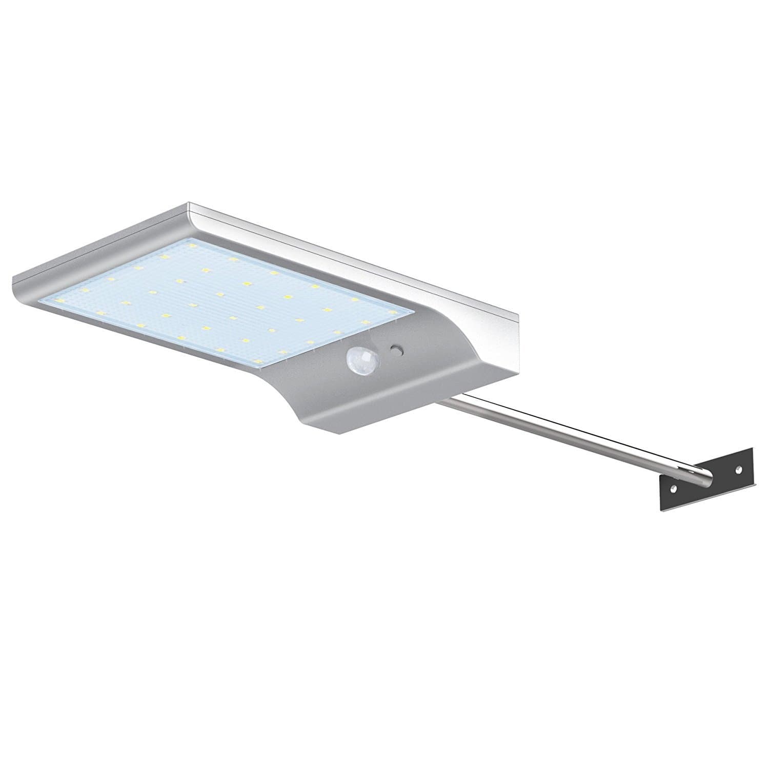 YESDA Solar Lights Wall Sconces with Mounting Pole Outdoor Motion Sensor Detector Light Security Lighting White Cover for Barn Porch Garage (Warm White)