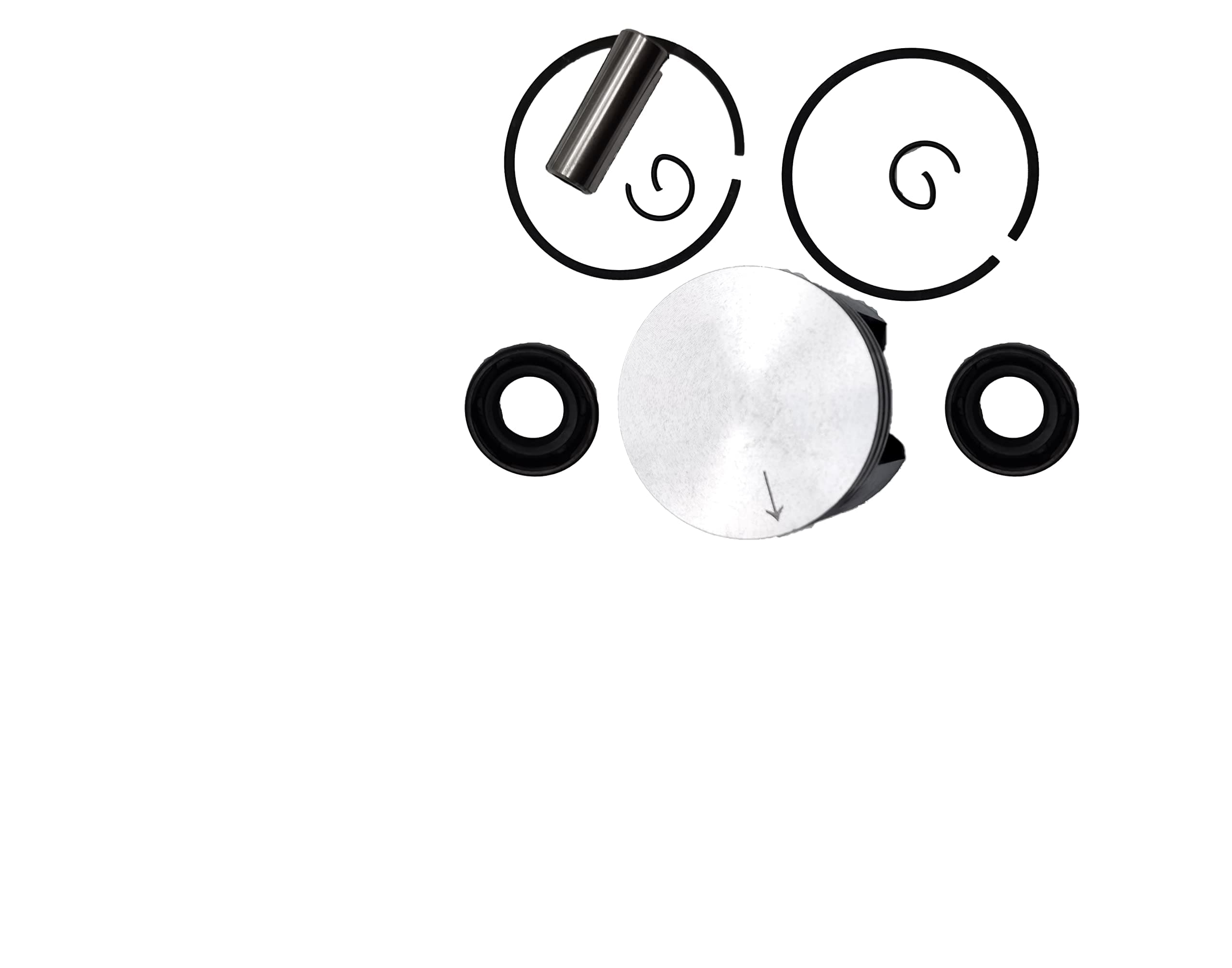 shiosheng 42.5mm Piston Ring Oil Seal Kit for sthil 025 MS250 MS 250 Chainsaw Engine Motor Parts 11230302000 96380031581