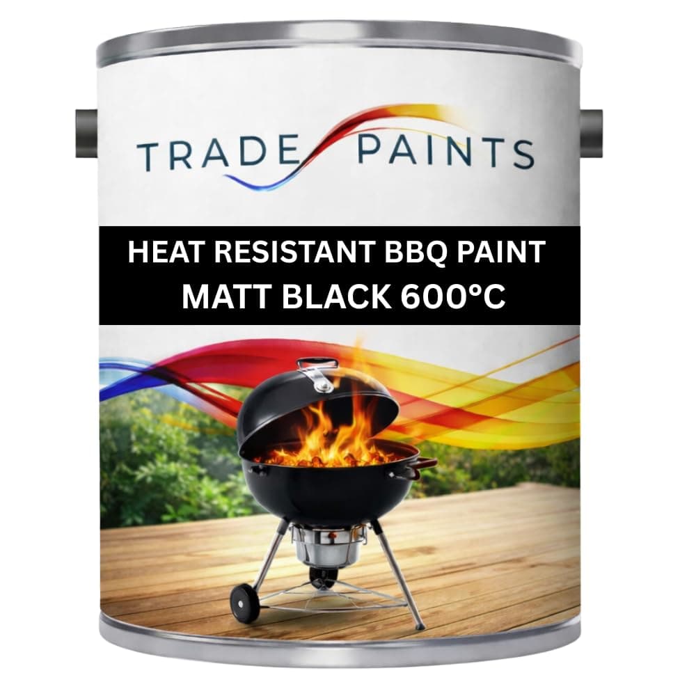 Heat Resistant BBQ Barbeque Paint – Matt Black – 1 Litre – Withstands Up to 600°C – High-Temperature Grill & High Heat Coating