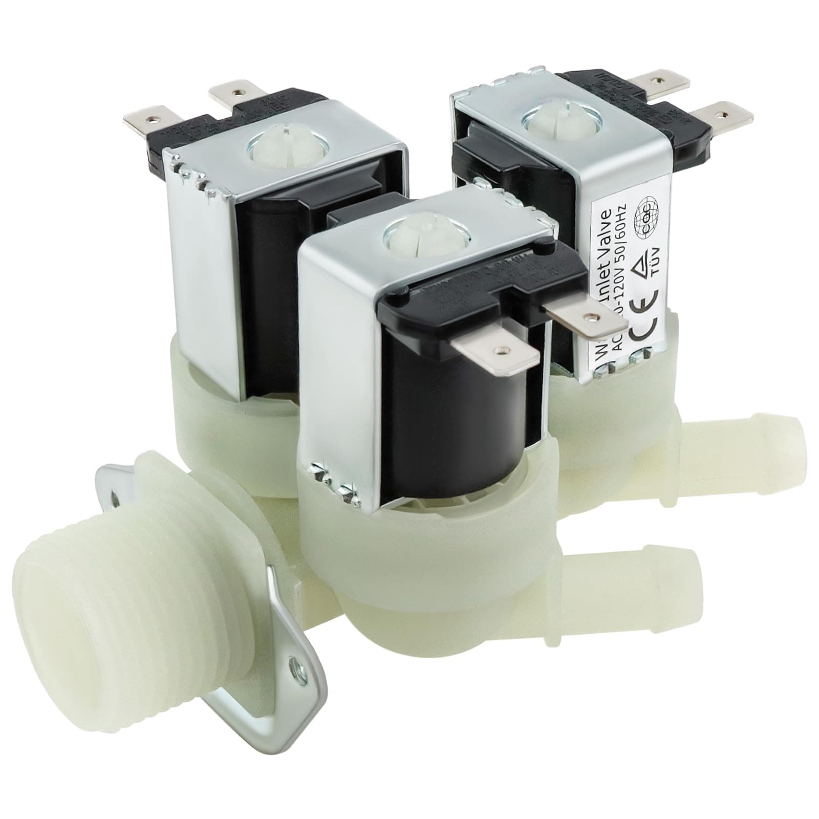 UPGRADED 5220FR2075L 5221ER1003A Cold Water Inlet Valve for Washing Machine by Beaquicy - Replacement for Kenmore LG Washer - Front Load Washer Triple Solenoid Cold Water Inlet Valve Assembly