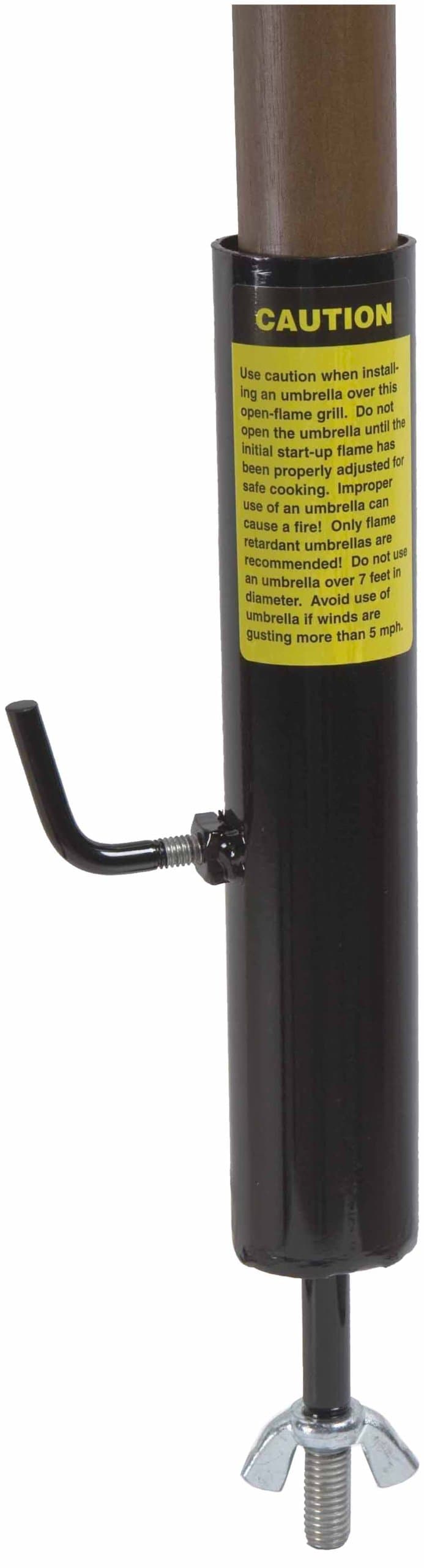 Party King Grills PKA-UMB-800 Steel Mount for Installing an Umbrella, Black