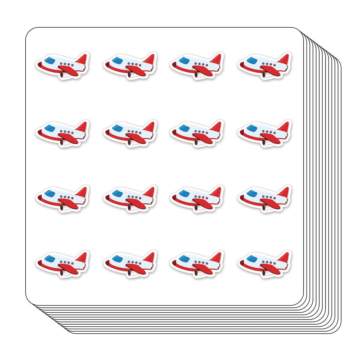 GUVSPTI Airplane Planner Stickers, 0.5in Scrapbooking Kids DIY Calendar Crafting 208-Pack